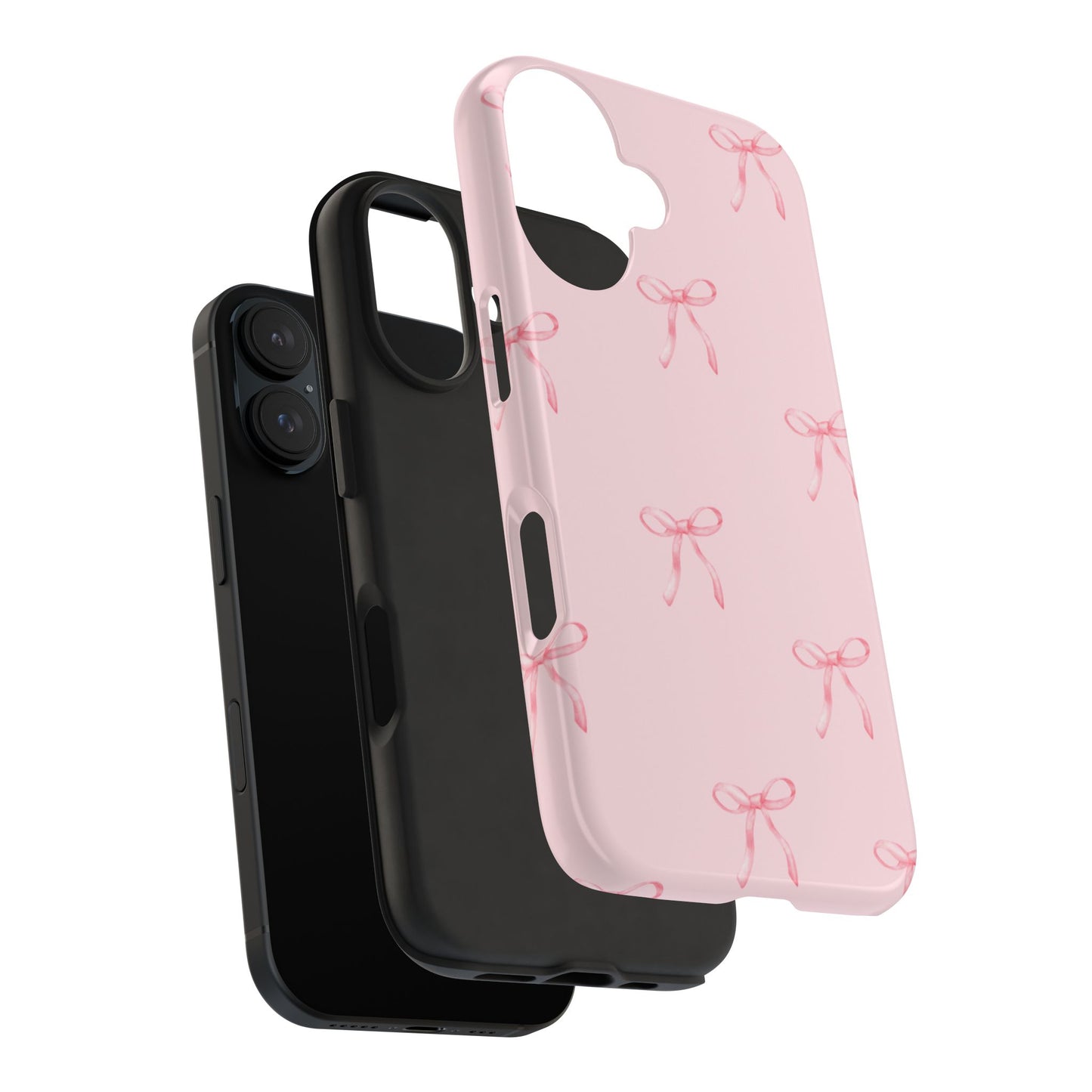 Chic Pink Ribbon Tough Phone Case, Cute Phone Cover, Durable iPhone Case, Gift for Her, Stylish Smartphone Protection