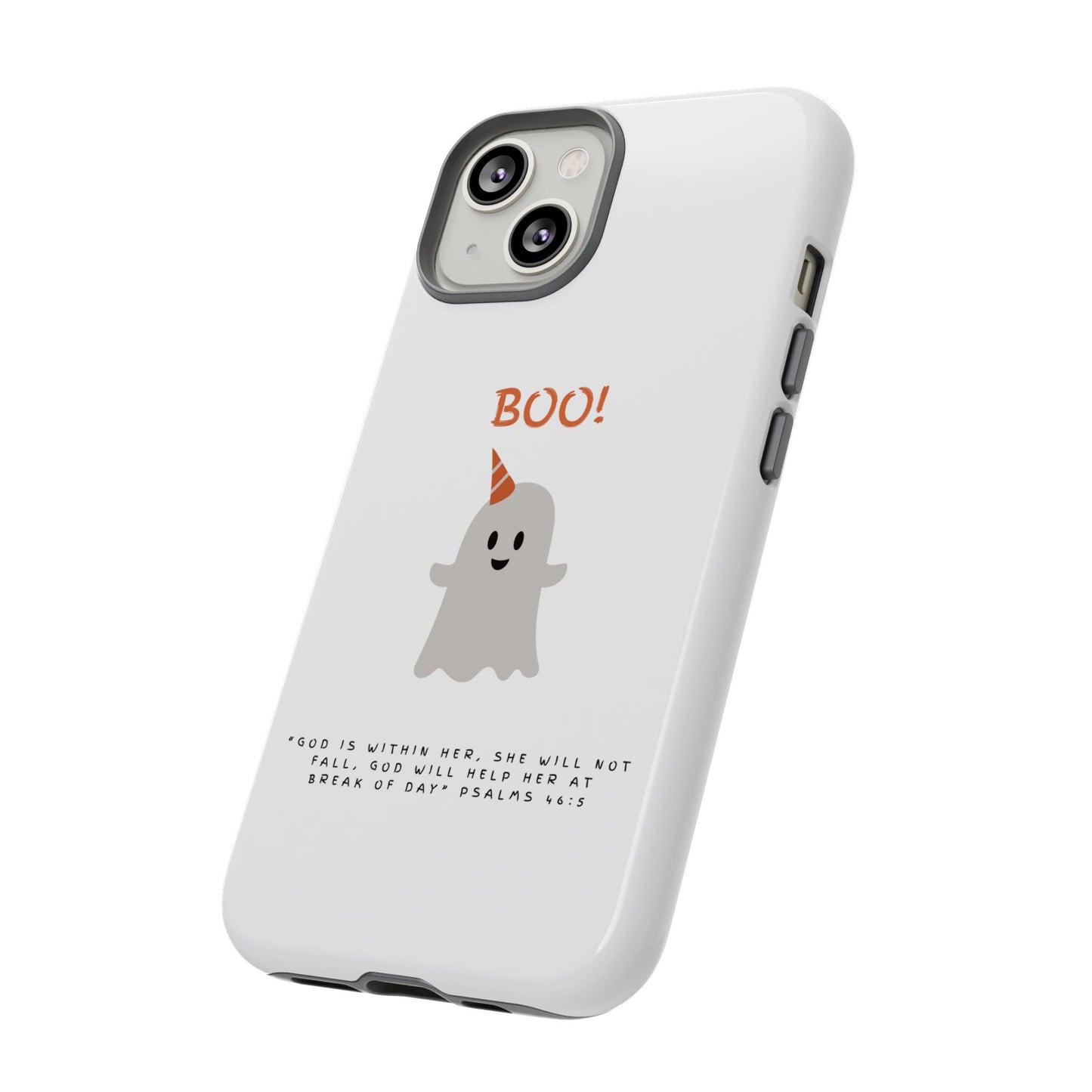 Ghost-Themed Phone Case, Fall Decor, Halloween Gift, Cute Phone Cover, Motivational Quote, Fun Tech Accessory