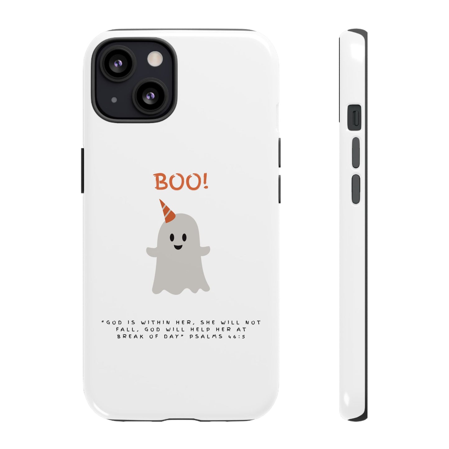 Ghost-Themed Phone Case, Fall Decor, Halloween Gift, Cute Phone Cover, Motivational Quote, Fun Tech Accessory