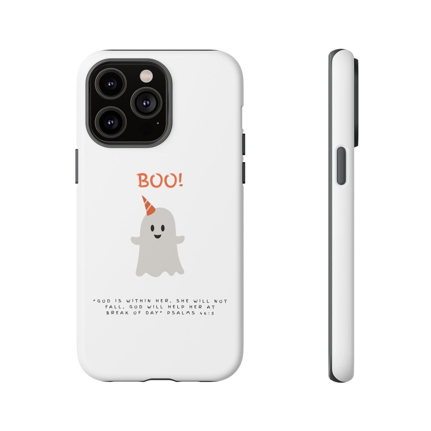 Ghost-Themed Phone Case, Fall Decor, Halloween Gift, Cute Phone Cover, Motivational Quote, Fun Tech Accessory