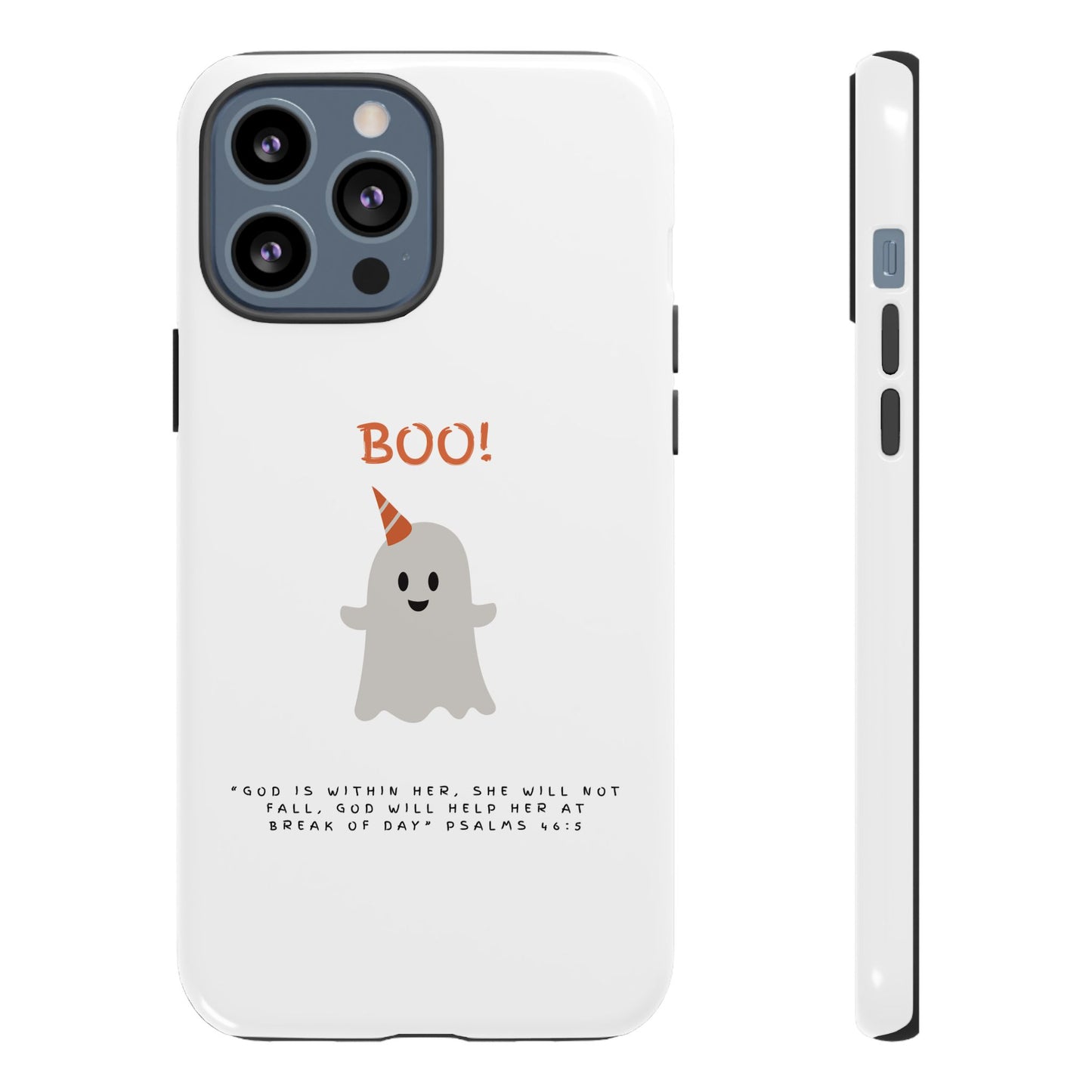 Ghost-Themed Phone Case, Fall Decor, Halloween Gift, Cute Phone Cover, Motivational Quote, Fun Tech Accessory