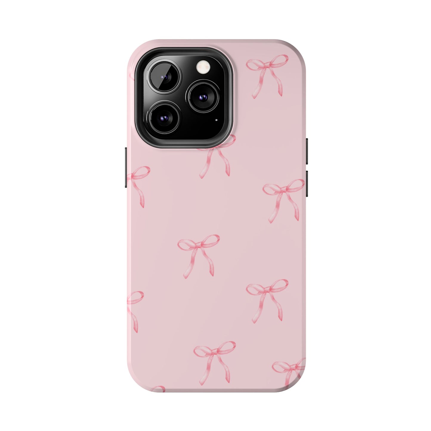 Chic Pink Ribbon Tough Phone Case, Cute Phone Cover, Durable iPhone Case, Gift for Her, Stylish Smartphone Protection