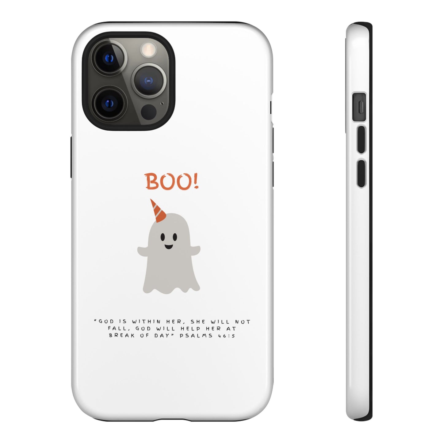 Ghost-Themed Phone Case, Fall Decor, Halloween Gift, Cute Phone Cover, Motivational Quote, Fun Tech Accessory