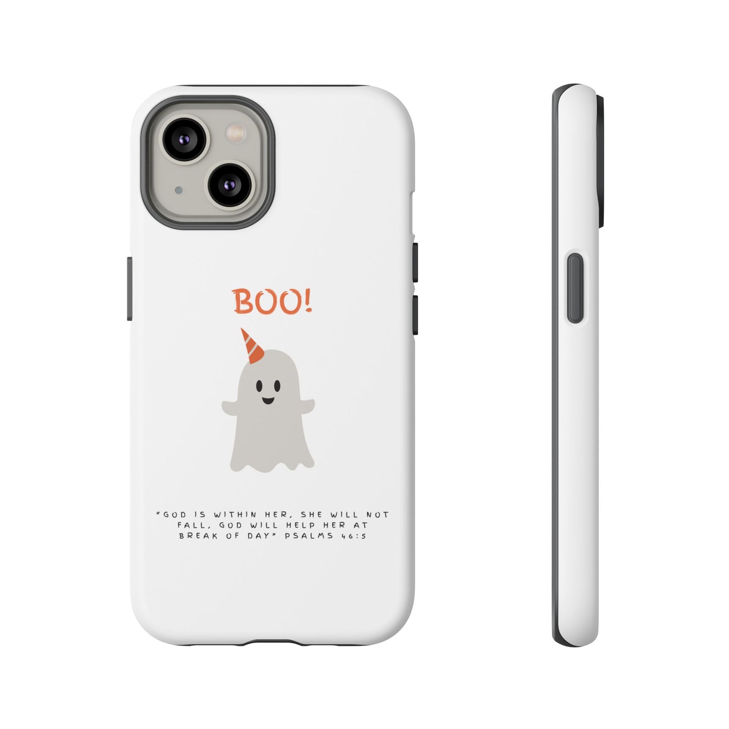 Ghost-Themed Phone Case, Fall Decor, Halloween Gift, Cute Phone Cover, Motivational Quote, Fun Tech Accessory