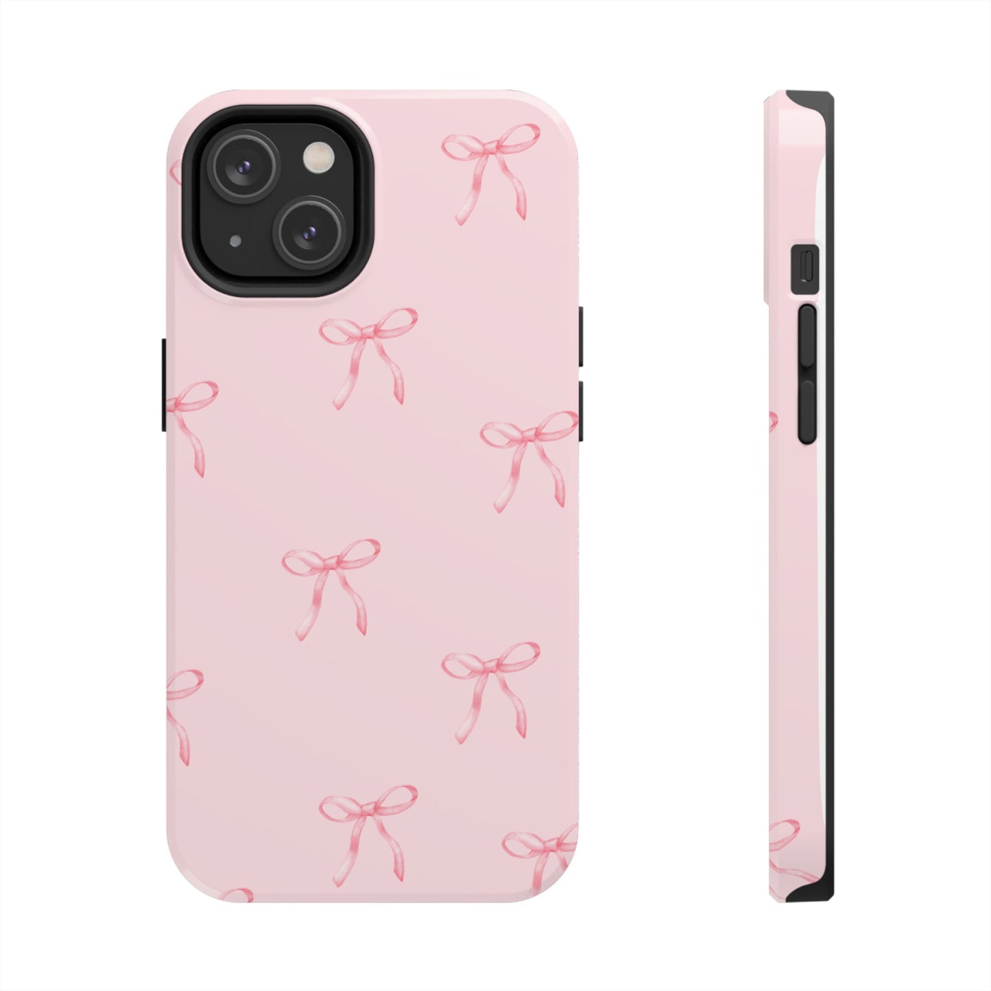 Chic Pink Ribbon Tough Phone Case, Cute Phone Cover, Durable iPhone Case, Gift for Her, Stylish Smartphone Protection