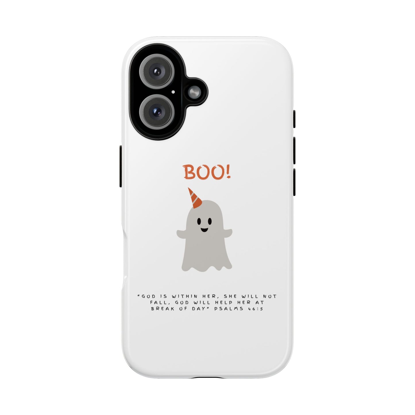 Ghost-Themed Phone Case, Fall Decor, Halloween Gift, Cute Phone Cover, Motivational Quote, Fun Tech Accessory
