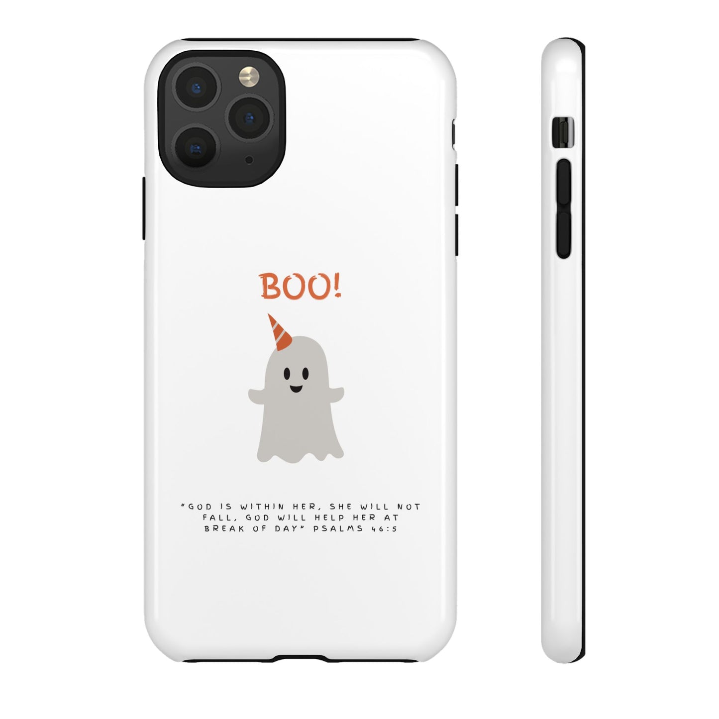 Ghost-Themed Phone Case, Fall Decor, Halloween Gift, Cute Phone Cover, Motivational Quote, Fun Tech Accessory