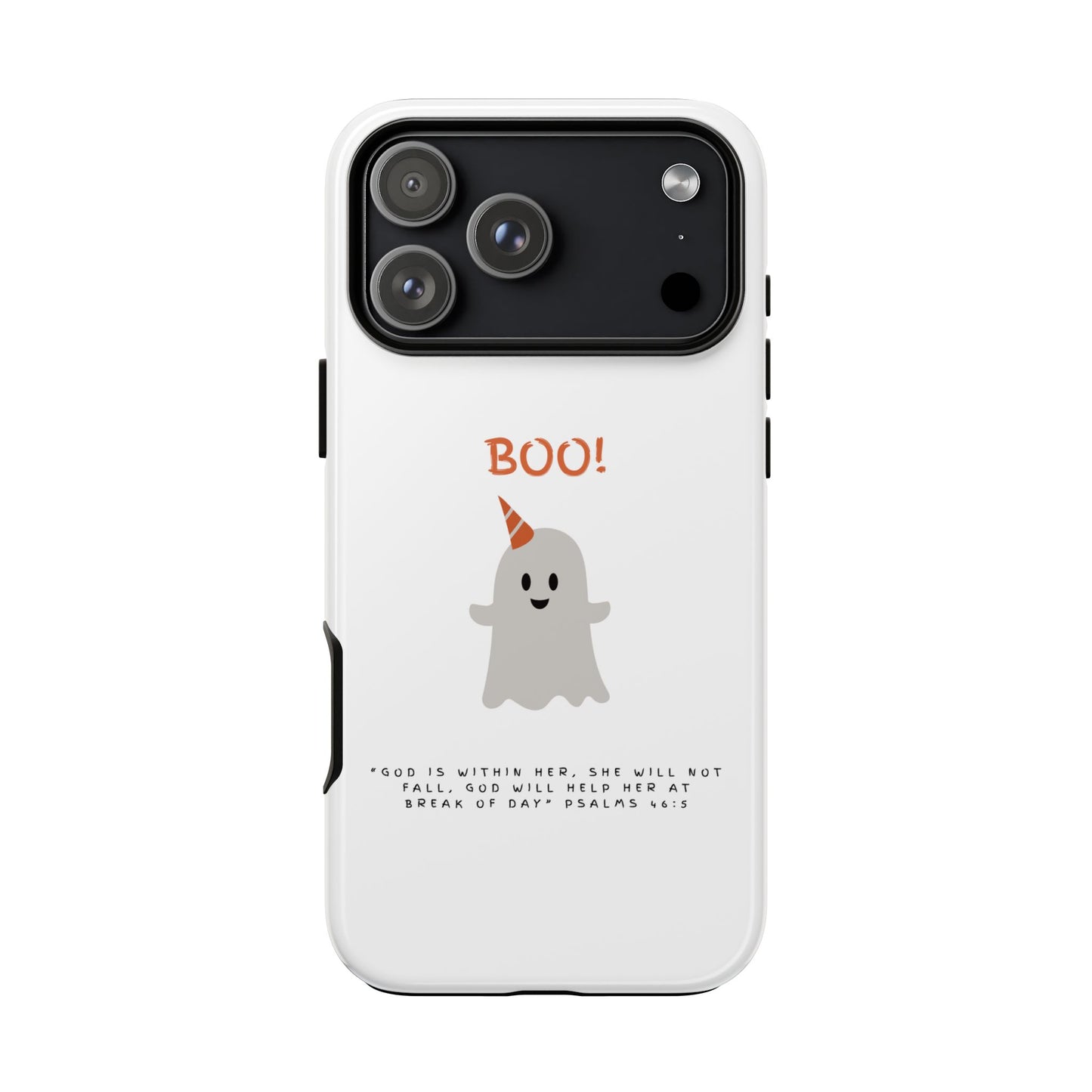 Ghost-Themed Phone Case, Fall Decor, Halloween Gift, Cute Phone Cover, Motivational Quote, Fun Tech Accessory