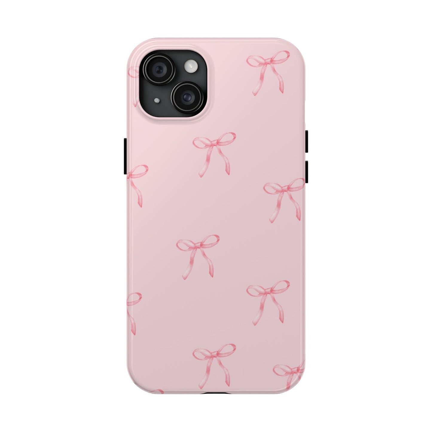Chic Pink Ribbon Tough Phone Case, Cute Phone Cover, Durable iPhone Case, Gift for Her, Stylish Smartphone Protection