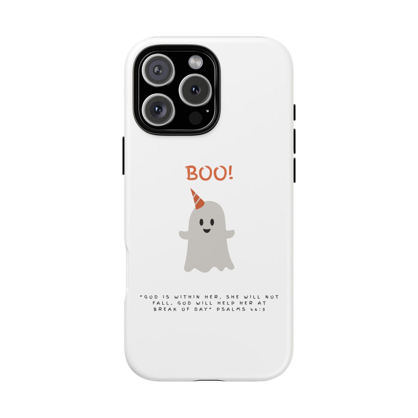 Ghost-Themed Phone Case, Fall Decor, Halloween Gift, Cute Phone Cover, Motivational Quote, Fun Tech Accessory
