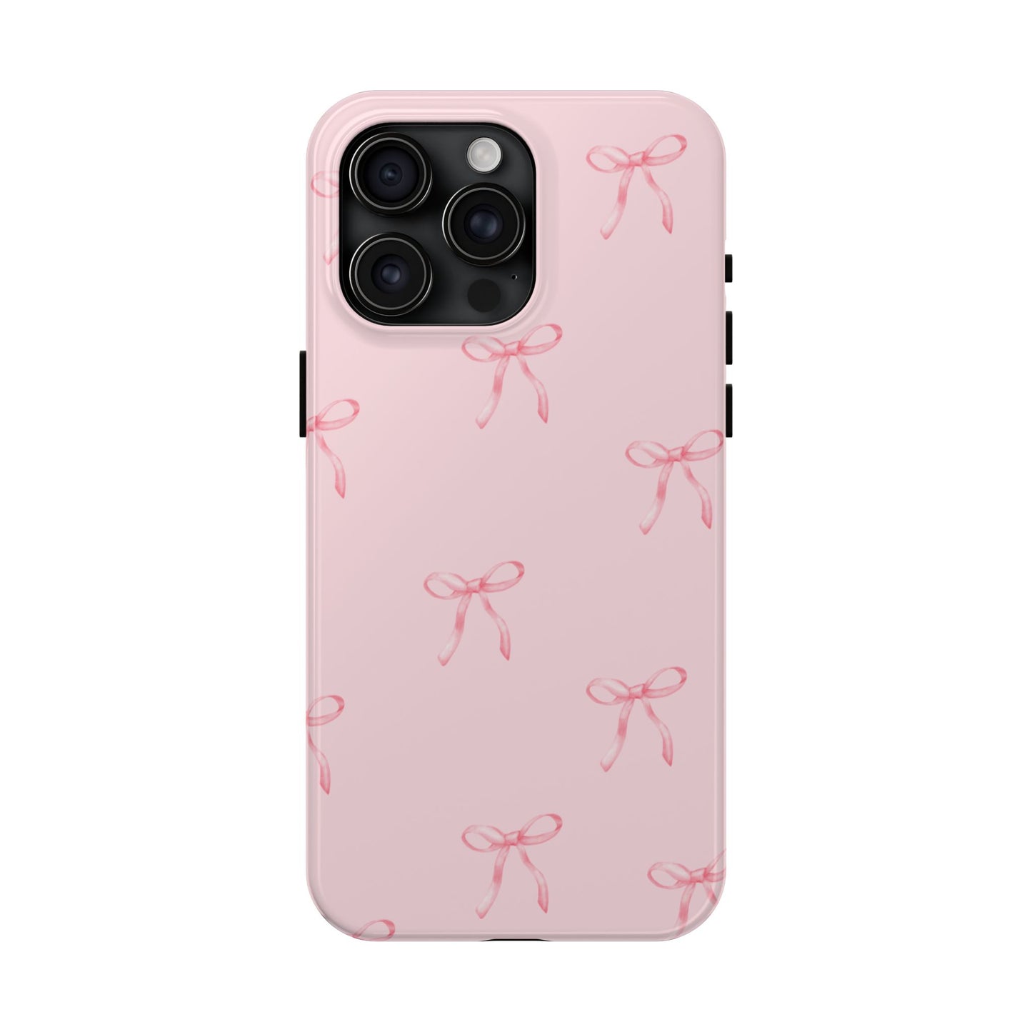 Chic Pink Ribbon Tough Phone Case, Cute Phone Cover, Durable iPhone Case, Gift for Her, Stylish Smartphone Protection