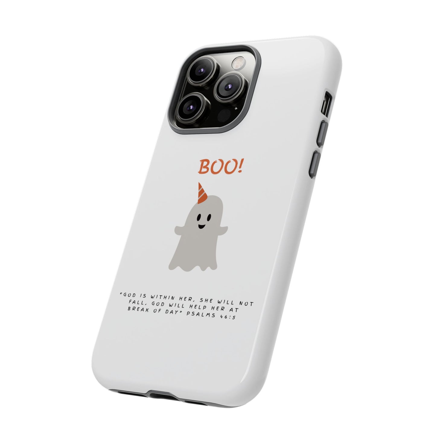 Ghost-Themed Phone Case, Fall Decor, Halloween Gift, Cute Phone Cover, Motivational Quote, Fun Tech Accessory
