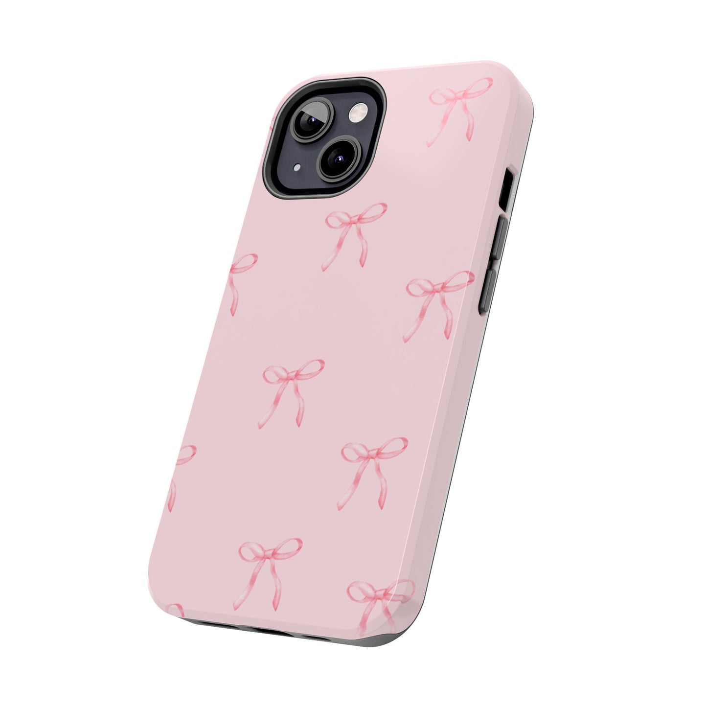 Chic Pink Ribbon Tough Phone Case, Cute Phone Cover, Durable iPhone Case, Gift for Her, Stylish Smartphone Protection