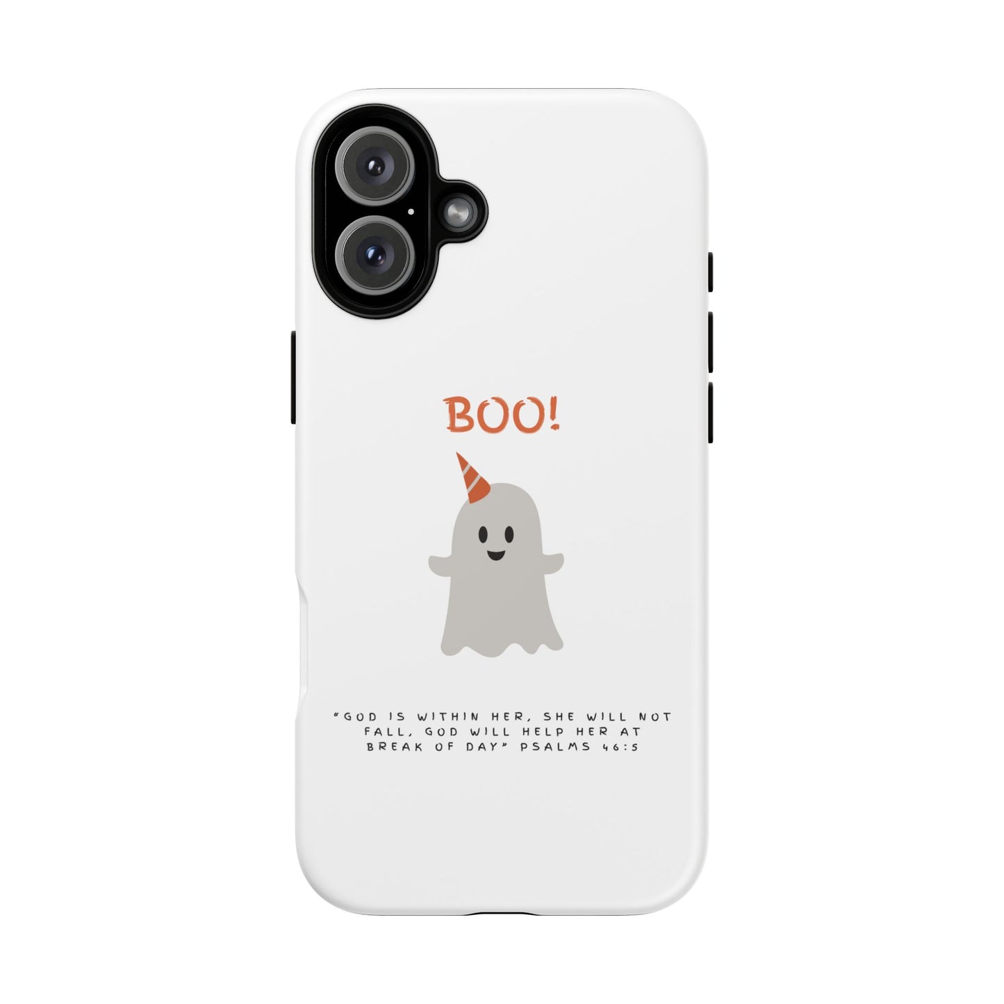 Ghost-Themed Phone Case, Fall Decor, Halloween Gift, Cute Phone Cover, Motivational Quote, Fun Tech Accessory