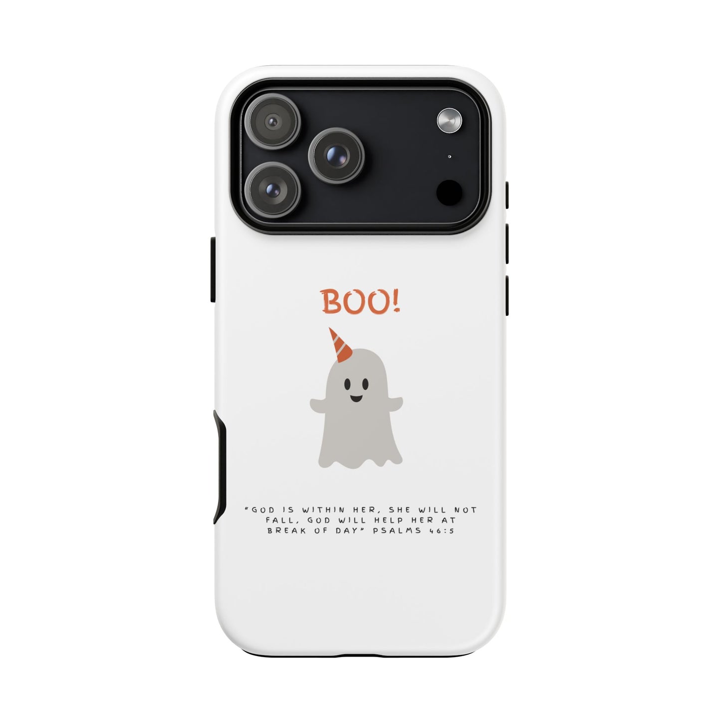 Ghost-Themed Phone Case, Fall Decor, Halloween Gift, Cute Phone Cover, Motivational Quote, Fun Tech Accessory