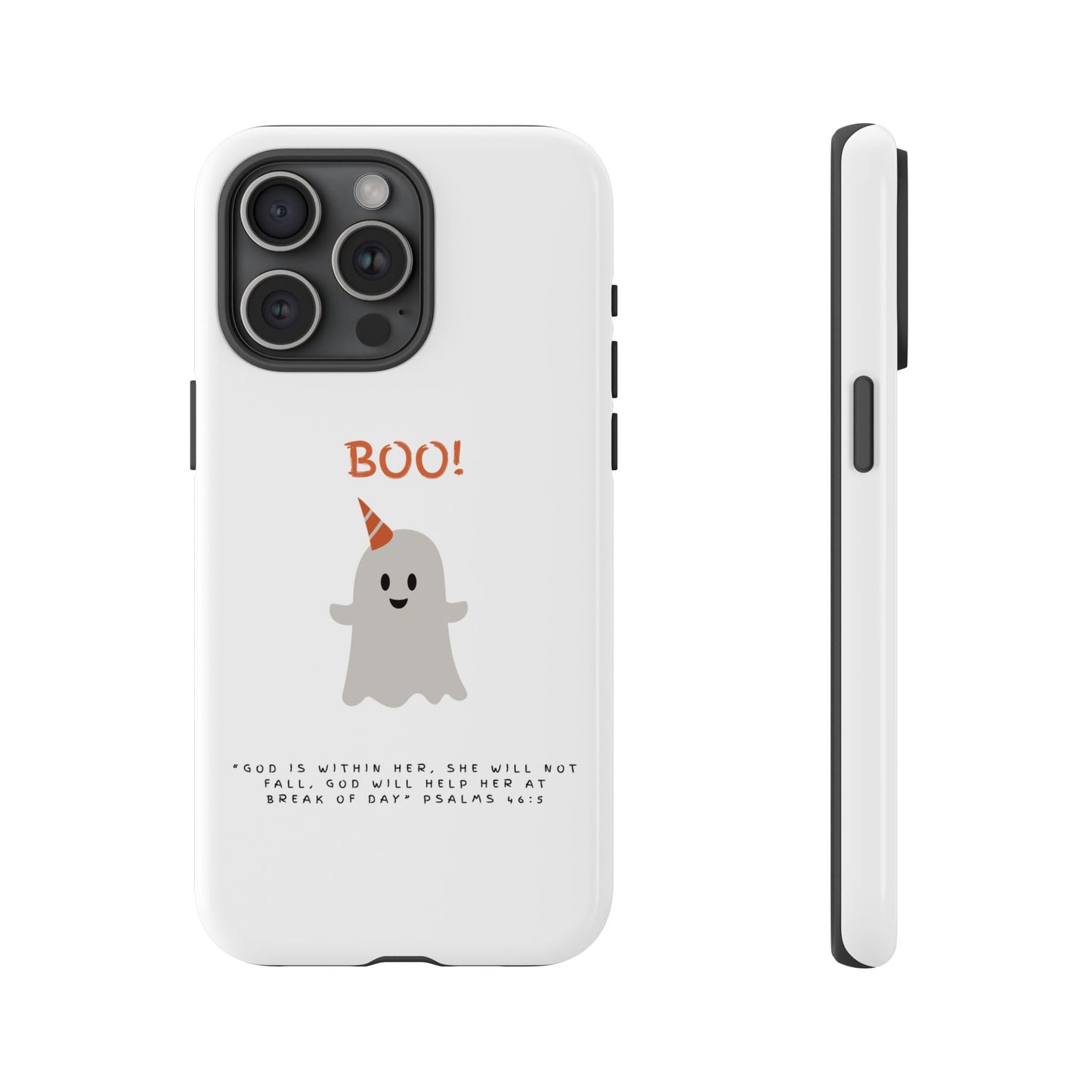 Ghost-Themed Phone Case, Fall Decor, Halloween Gift, Cute Phone Cover, Motivational Quote, Fun Tech Accessory