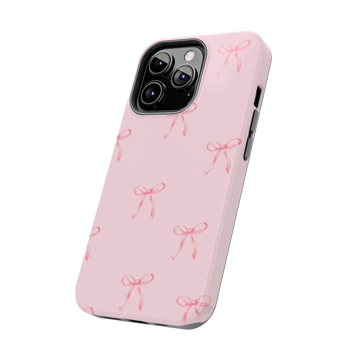 Chic Pink Ribbon Tough Phone Case, Cute Phone Cover, Durable iPhone Case, Gift for Her, Stylish Smartphone Protection