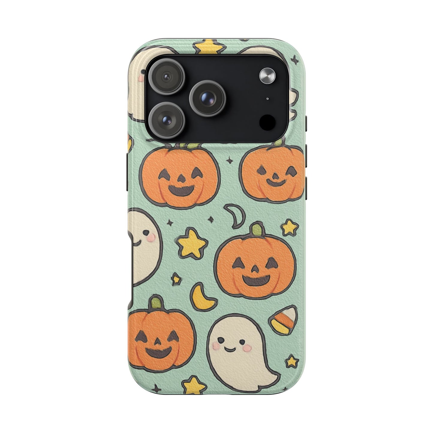 Cute Pumpkin-Themed Tough Phone Cases, Fall Phone Protector, Halloween Gift, Kawaii Phone Case for Kids and Teens, Trendy Gadget Accessory