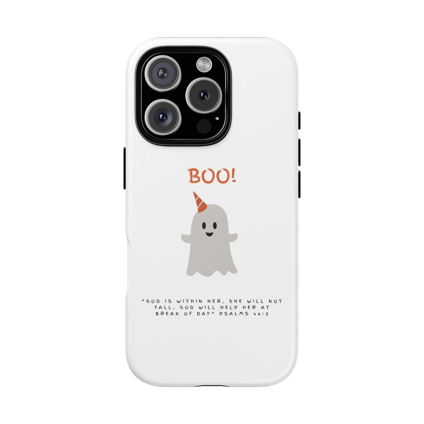 Ghost-Themed Phone Case, Fall Decor, Halloween Gift, Cute Phone Cover, Motivational Quote, Fun Tech Accessory