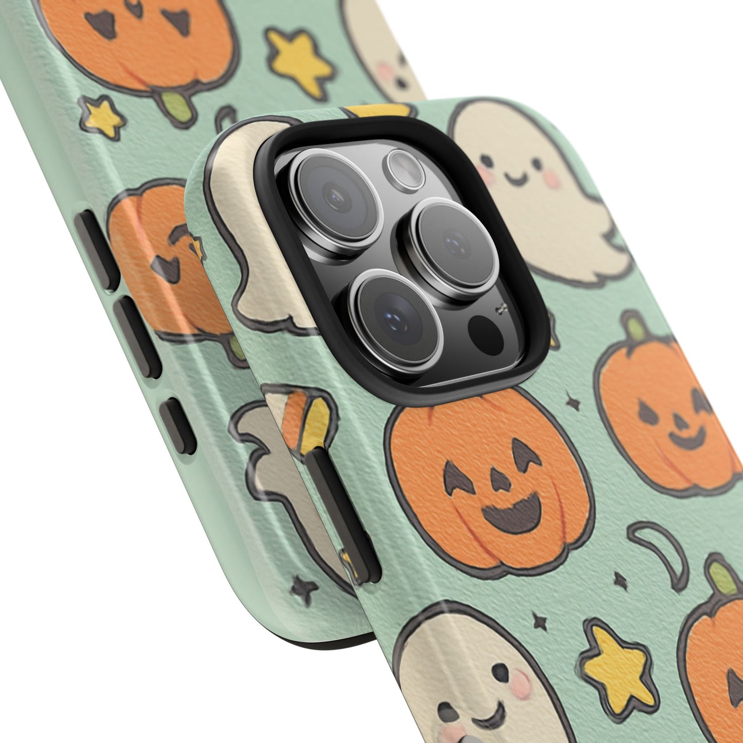 Cute Pumpkin-Themed Tough Phone Cases, Fall Phone Protector, Halloween Gift, Kawaii Phone Case for Kids and Teens, Trendy Gadget Accessory