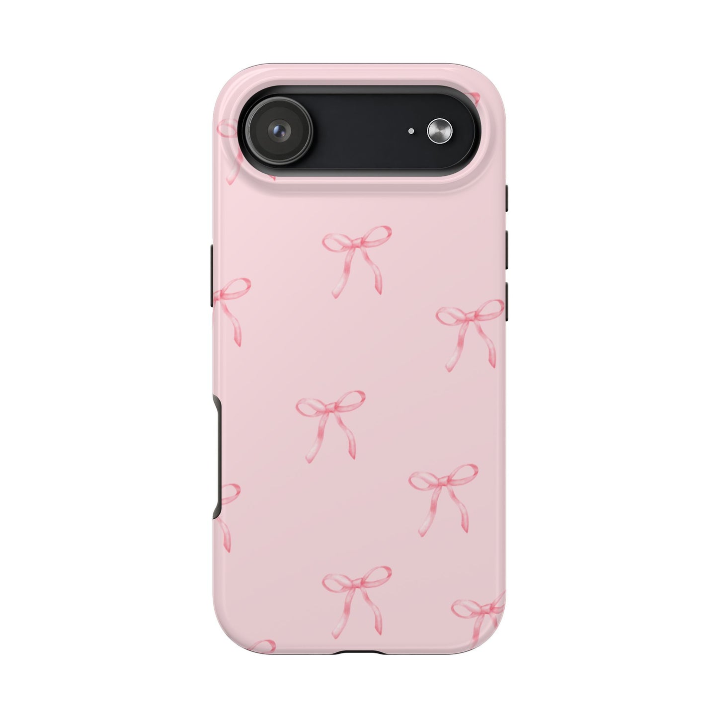 Chic Pink Ribbon Tough Phone Case, Cute Phone Cover, Durable iPhone Case, Gift for Her, Stylish Smartphone Protection