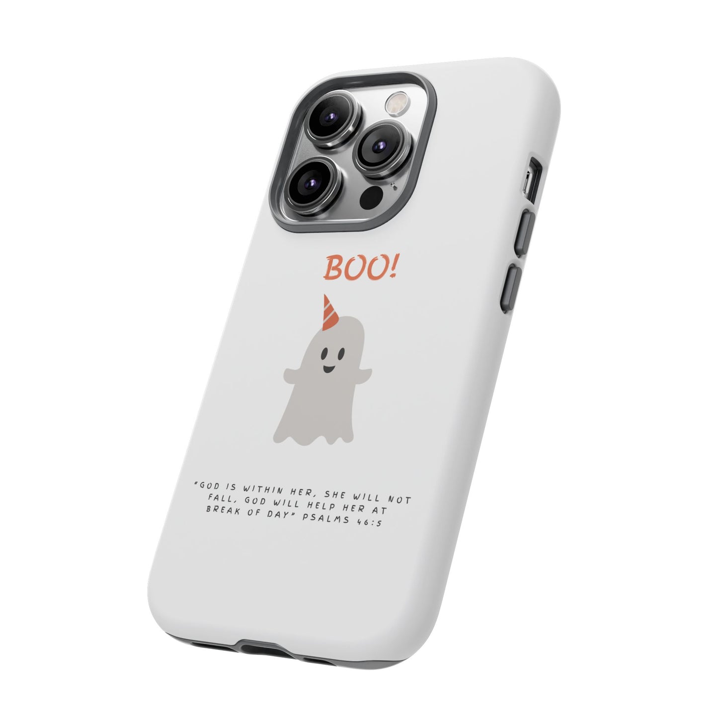Ghost-Themed Phone Case, Fall Decor, Halloween Gift, Cute Phone Cover, Motivational Quote, Fun Tech Accessory
