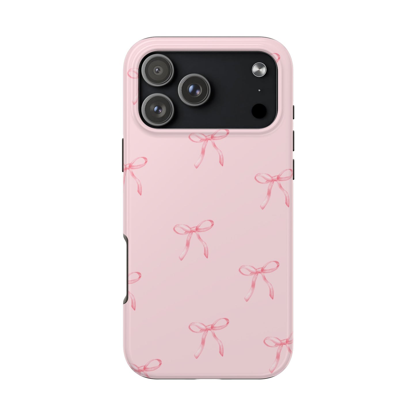 Chic Pink Ribbon Tough Phone Case, Cute Phone Cover, Durable iPhone Case, Gift for Her, Stylish Smartphone Protection