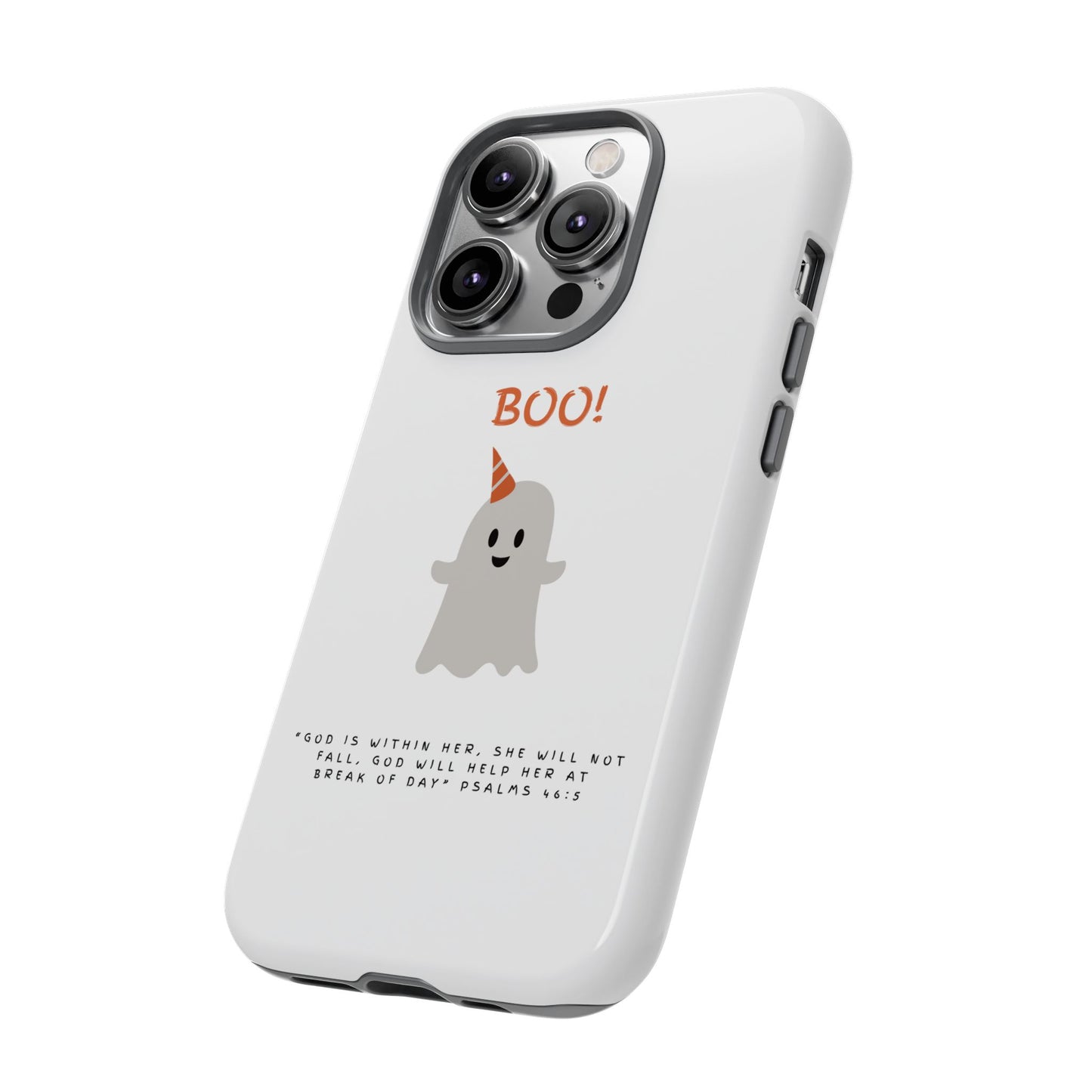 Ghost-Themed Phone Case, Fall Decor, Halloween Gift, Cute Phone Cover, Motivational Quote, Fun Tech Accessory