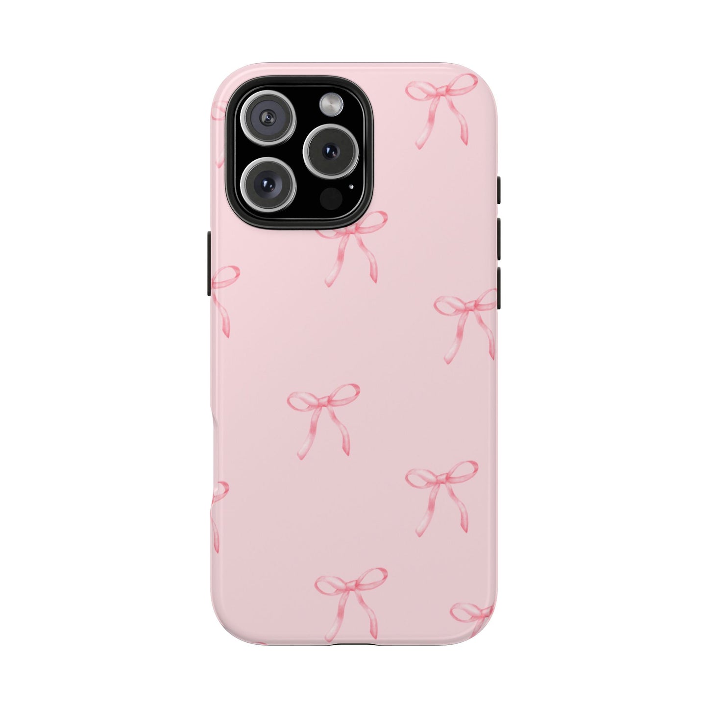 Chic Pink Ribbon Tough Phone Case, Cute Phone Cover, Durable iPhone Case, Gift for Her, Stylish Smartphone Protection