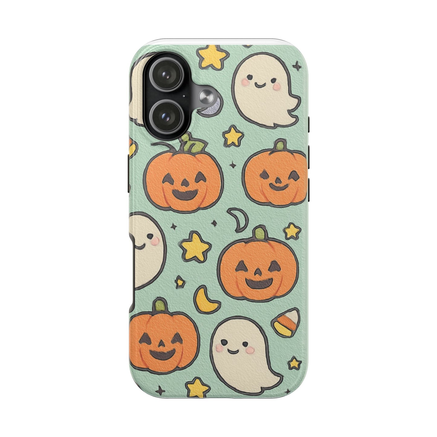 Cute Pumpkin-Themed Tough Phone Cases, Fall Phone Protector, Halloween Gift, Kawaii Phone Case for Kids and Teens, Trendy Gadget Accessory