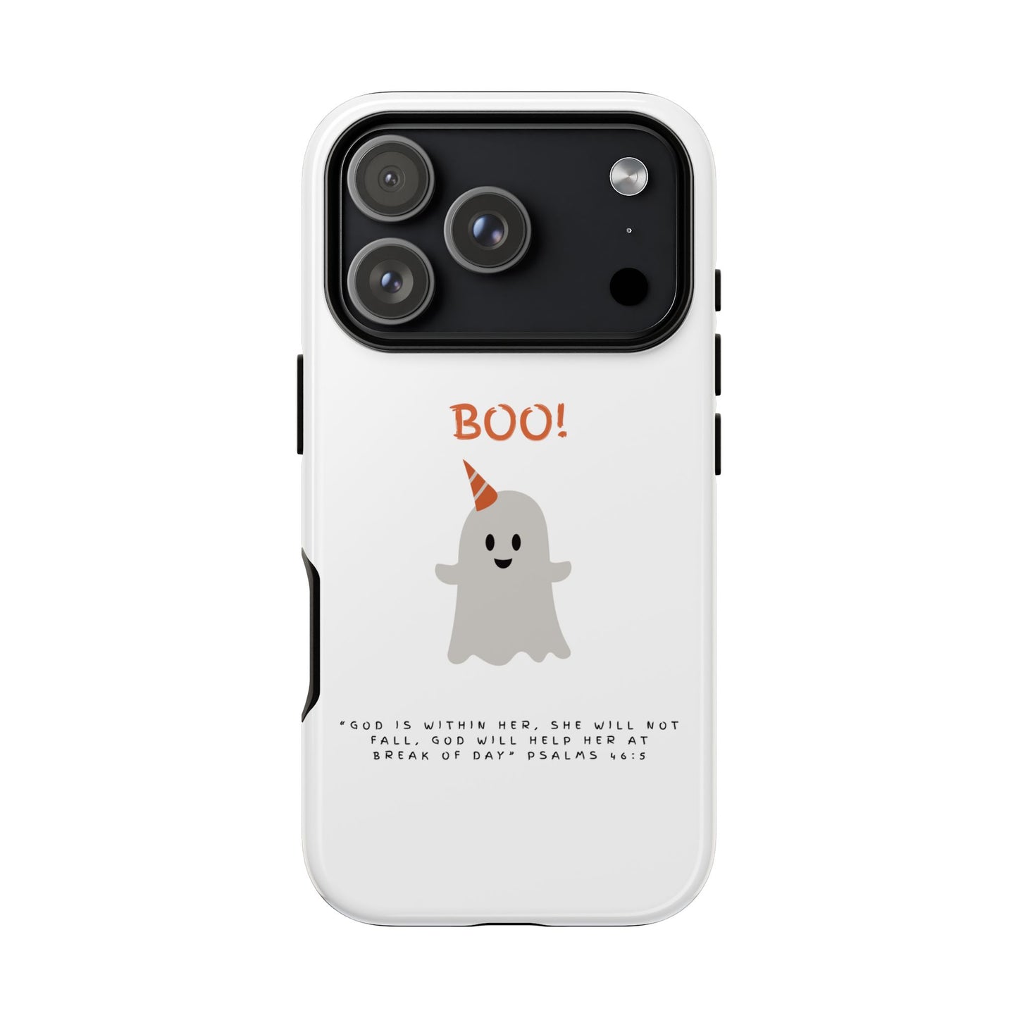 Ghost-Themed Phone Case, Fall Decor, Halloween Gift, Cute Phone Cover, Motivational Quote, Fun Tech Accessory