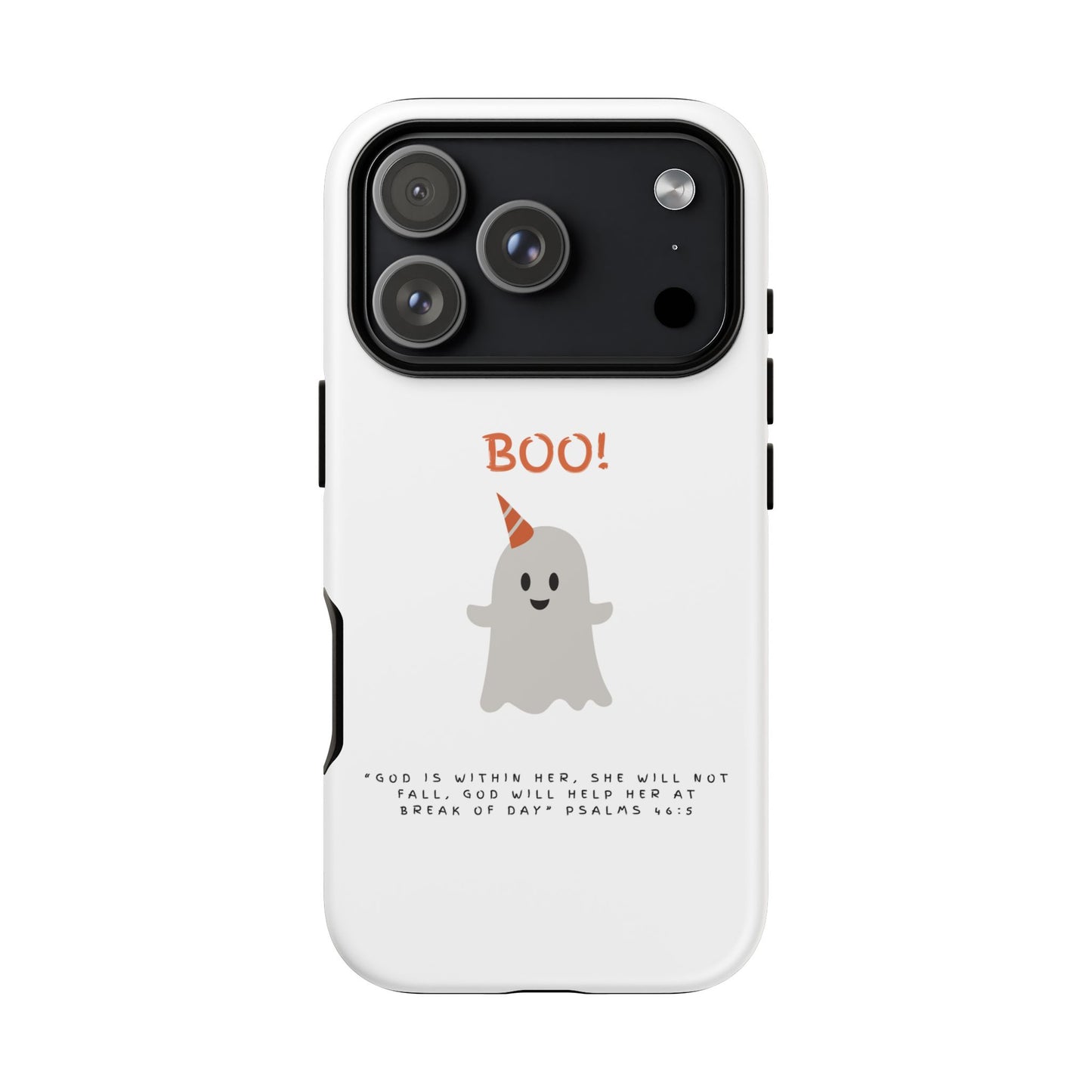 Ghost-Themed Phone Case, Fall Decor, Halloween Gift, Cute Phone Cover, Motivational Quote, Fun Tech Accessory