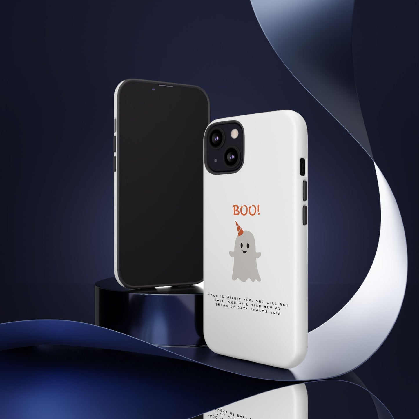 Ghost-Themed Phone Case, Fall Decor, Halloween Gift, Cute Phone Cover, Motivational Quote, Fun Tech Accessory