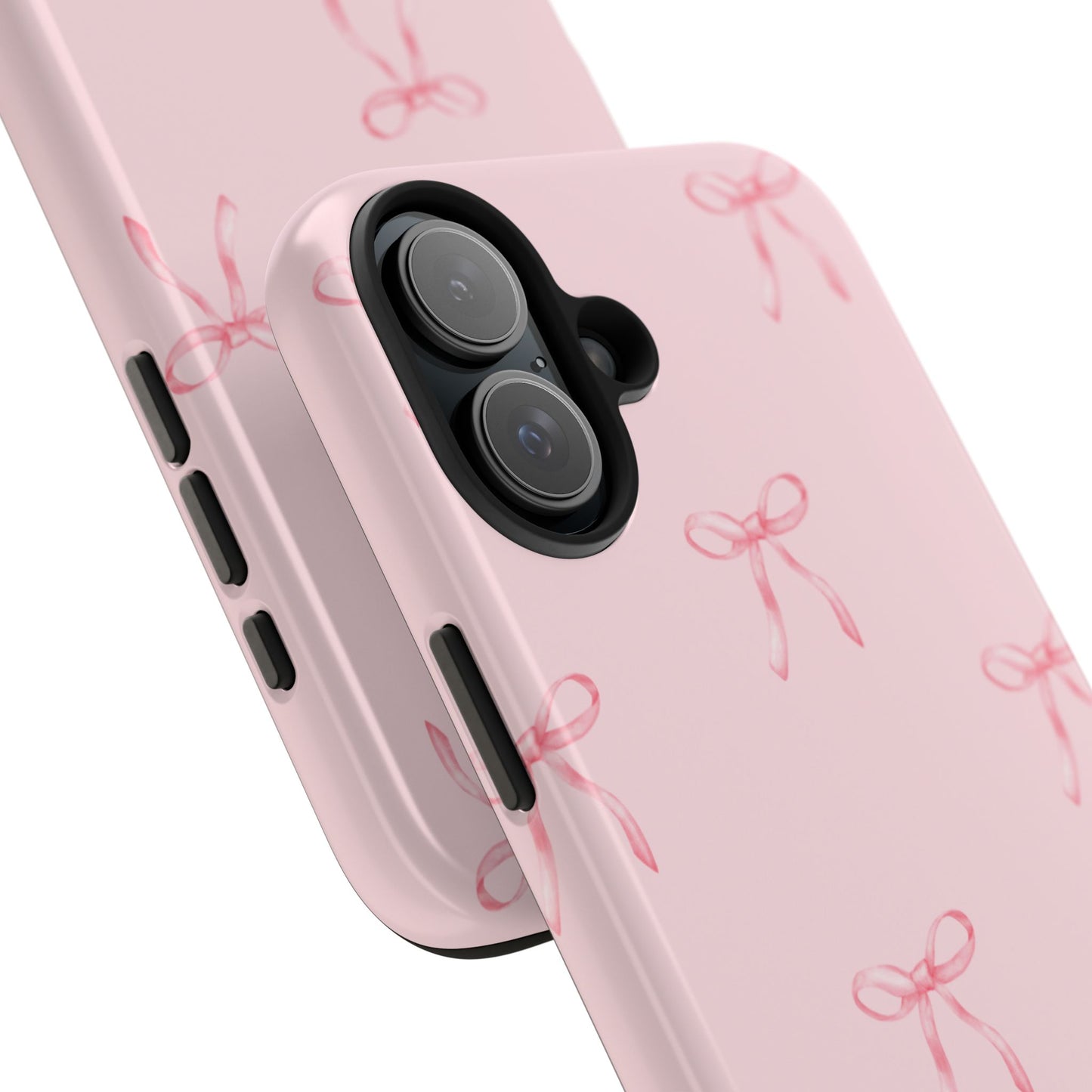 Chic Pink Ribbon Tough Phone Case, Cute Phone Cover, Durable iPhone Case, Gift for Her, Stylish Smartphone Protection