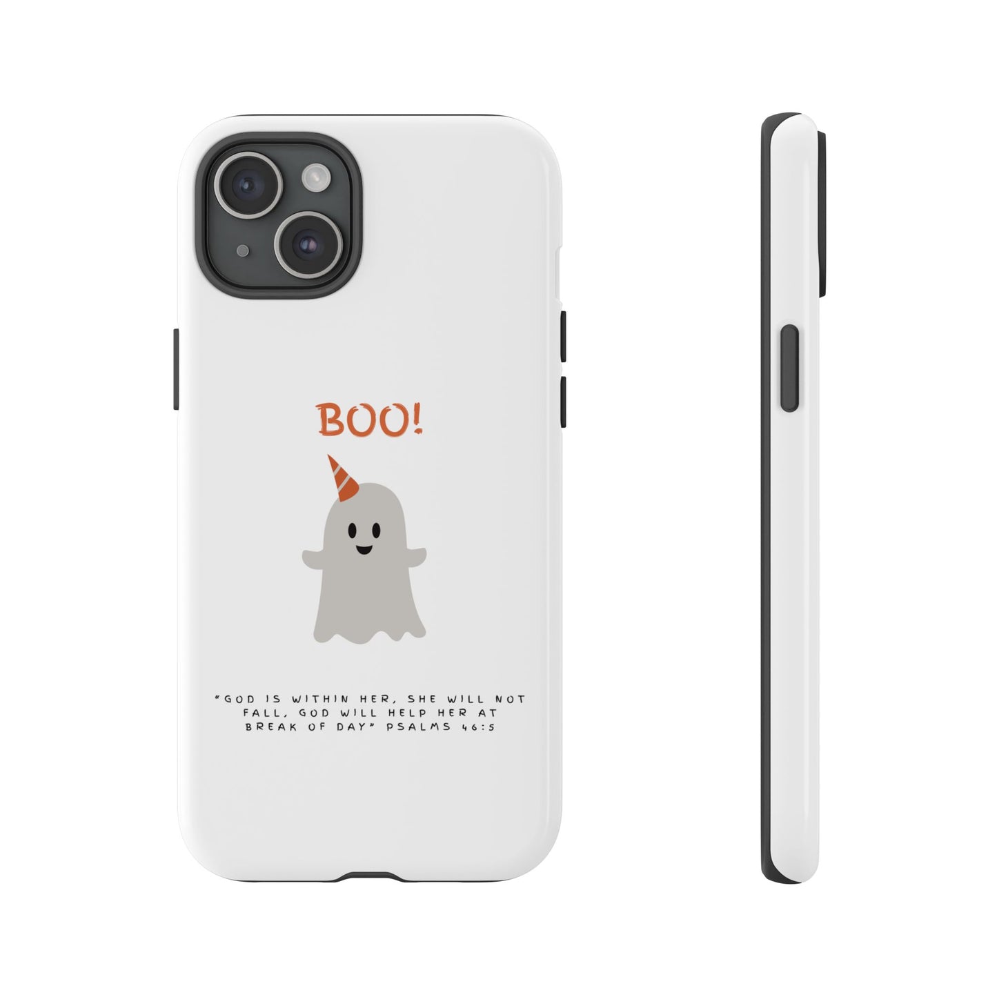 Ghost-Themed Phone Case, Fall Decor, Halloween Gift, Cute Phone Cover, Motivational Quote, Fun Tech Accessory