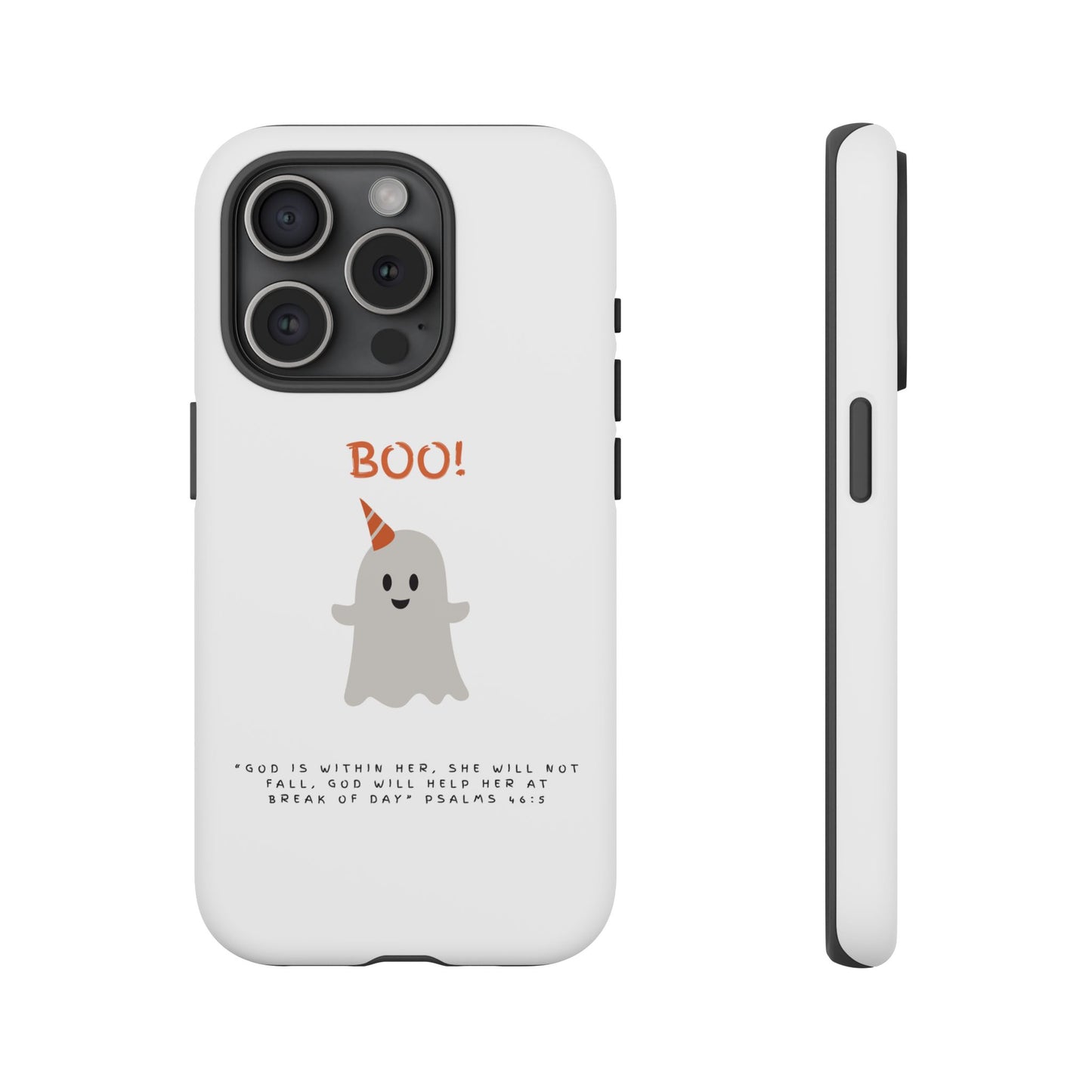 Ghost-Themed Phone Case, Fall Decor, Halloween Gift, Cute Phone Cover, Motivational Quote, Fun Tech Accessory