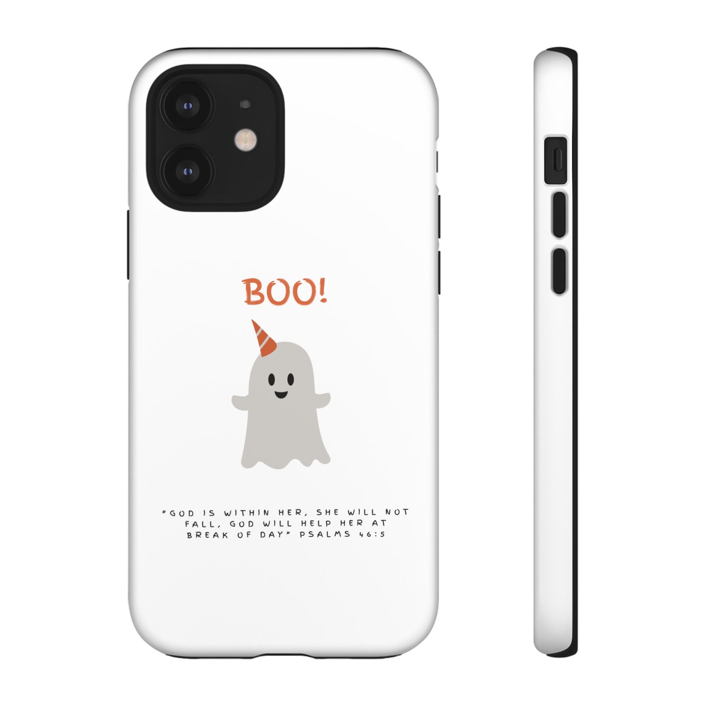 Ghost-Themed Phone Case, Fall Decor, Halloween Gift, Cute Phone Cover, Motivational Quote, Fun Tech Accessory