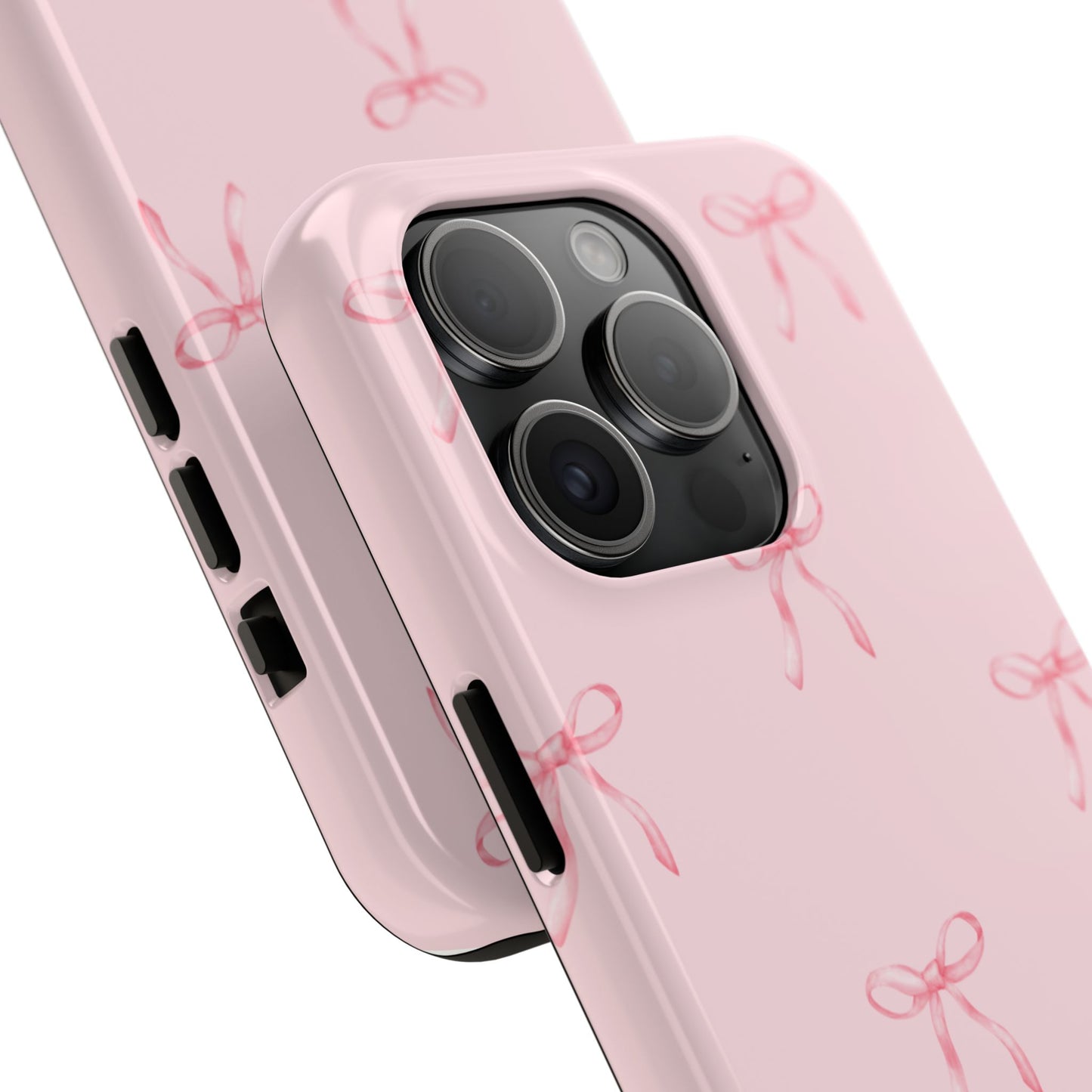 Chic Pink Ribbon Tough Phone Case, Cute Phone Cover, Durable iPhone Case, Gift for Her, Stylish Smartphone Protection