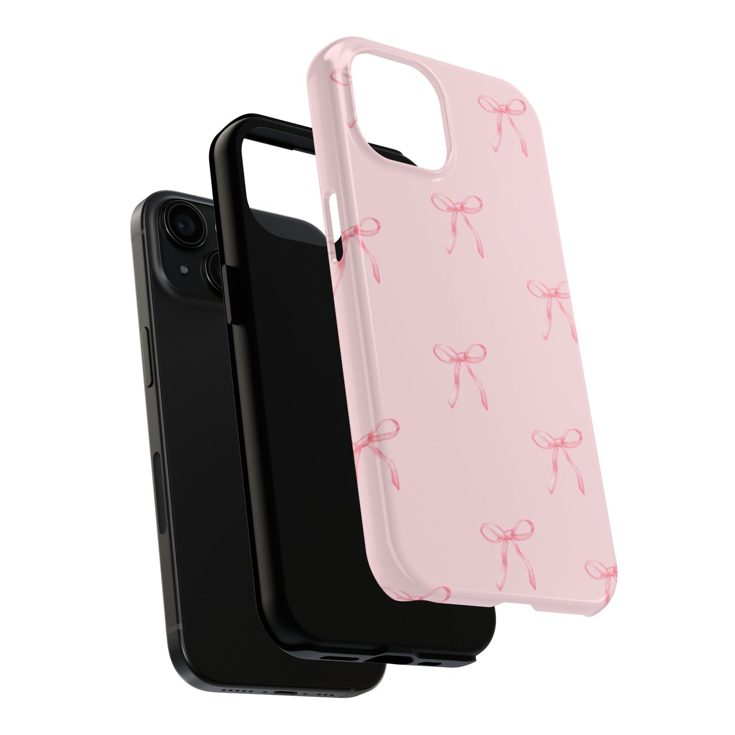 Chic Pink Ribbon Tough Phone Case, Cute Phone Cover, Durable iPhone Case, Gift for Her, Stylish Smartphone Protection