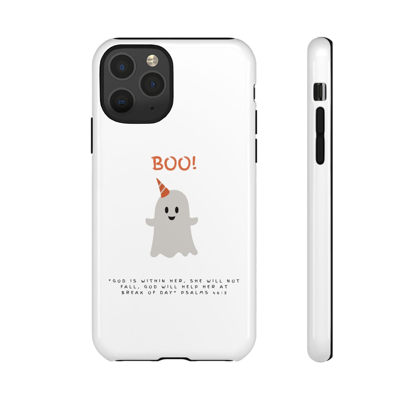 Ghost-Themed Phone Case, Fall Decor, Halloween Gift, Cute Phone Cover, Motivational Quote, Fun Tech Accessory