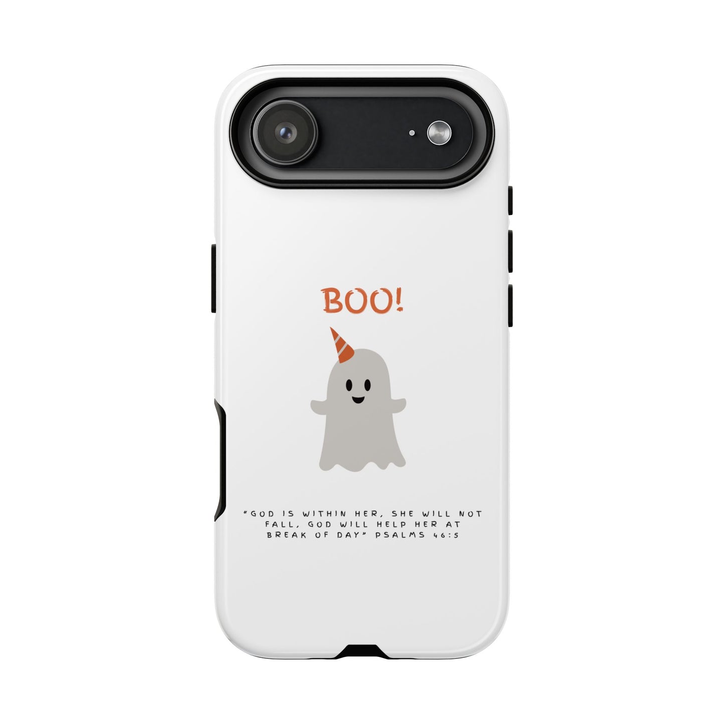 Ghost-Themed Phone Case, Fall Decor, Halloween Gift, Cute Phone Cover, Motivational Quote, Fun Tech Accessory
