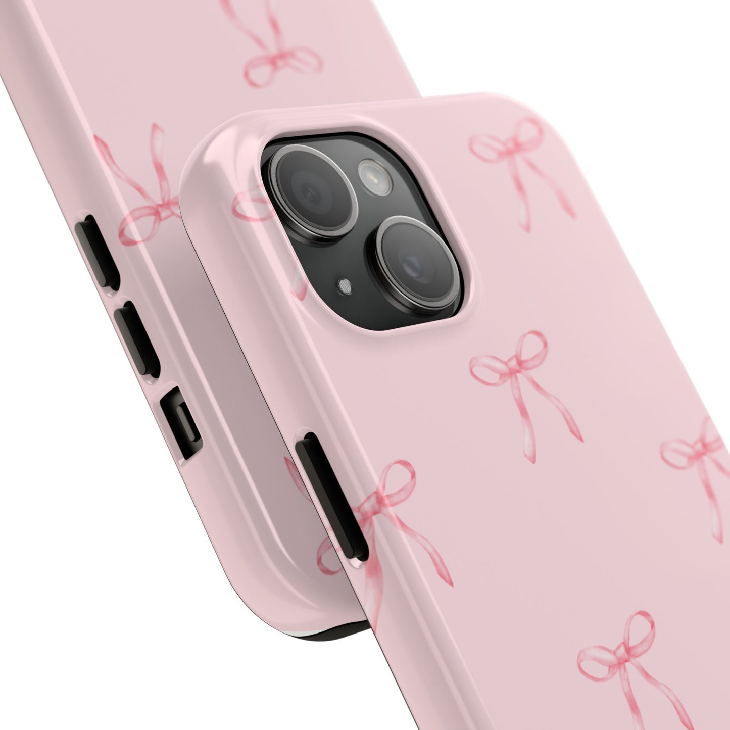 Chic Pink Ribbon Tough Phone Case, Cute Phone Cover, Durable iPhone Case, Gift for Her, Stylish Smartphone Protection
