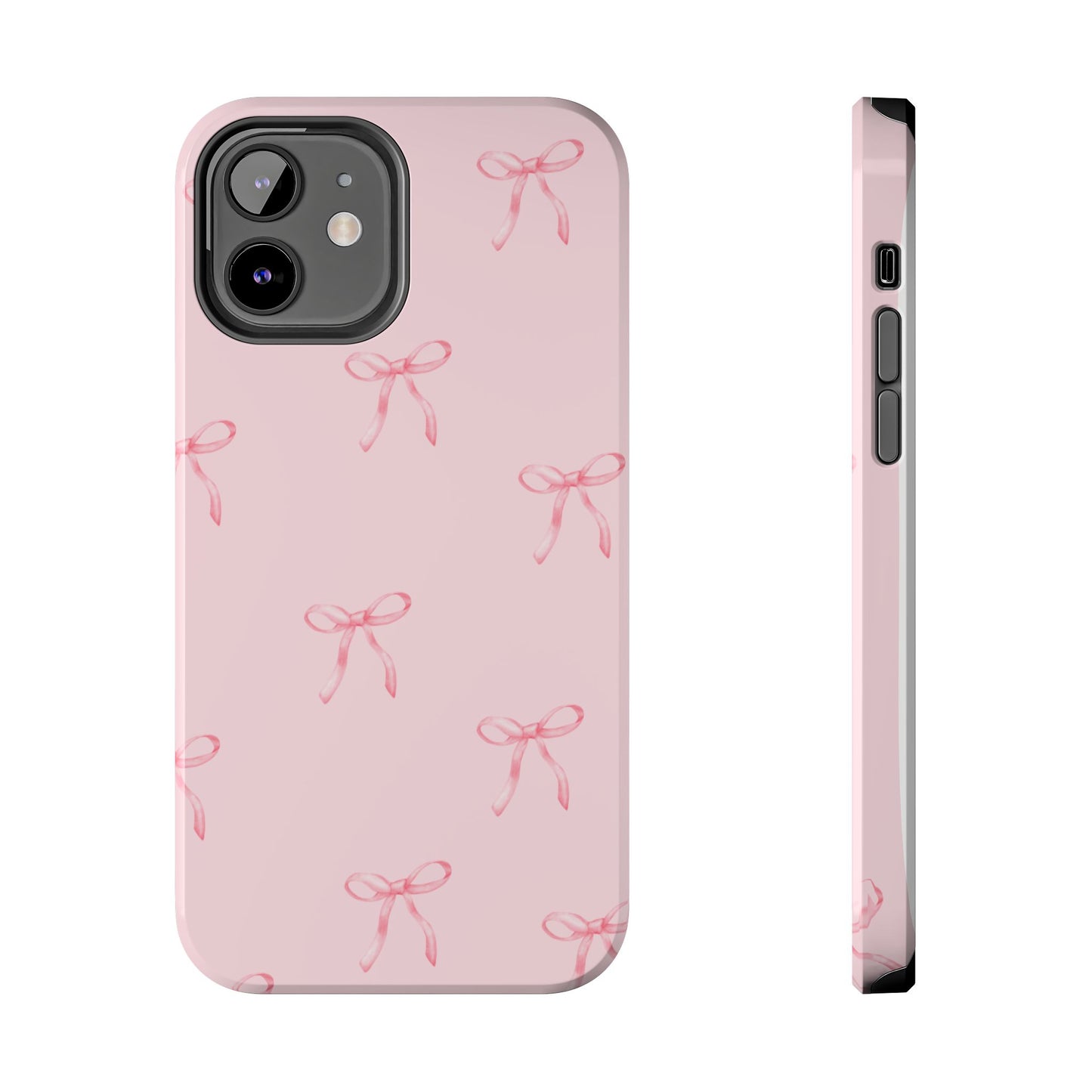 Chic Pink Ribbon Tough Phone Case, Cute Phone Cover, Durable iPhone Case, Gift for Her, Stylish Smartphone Protection