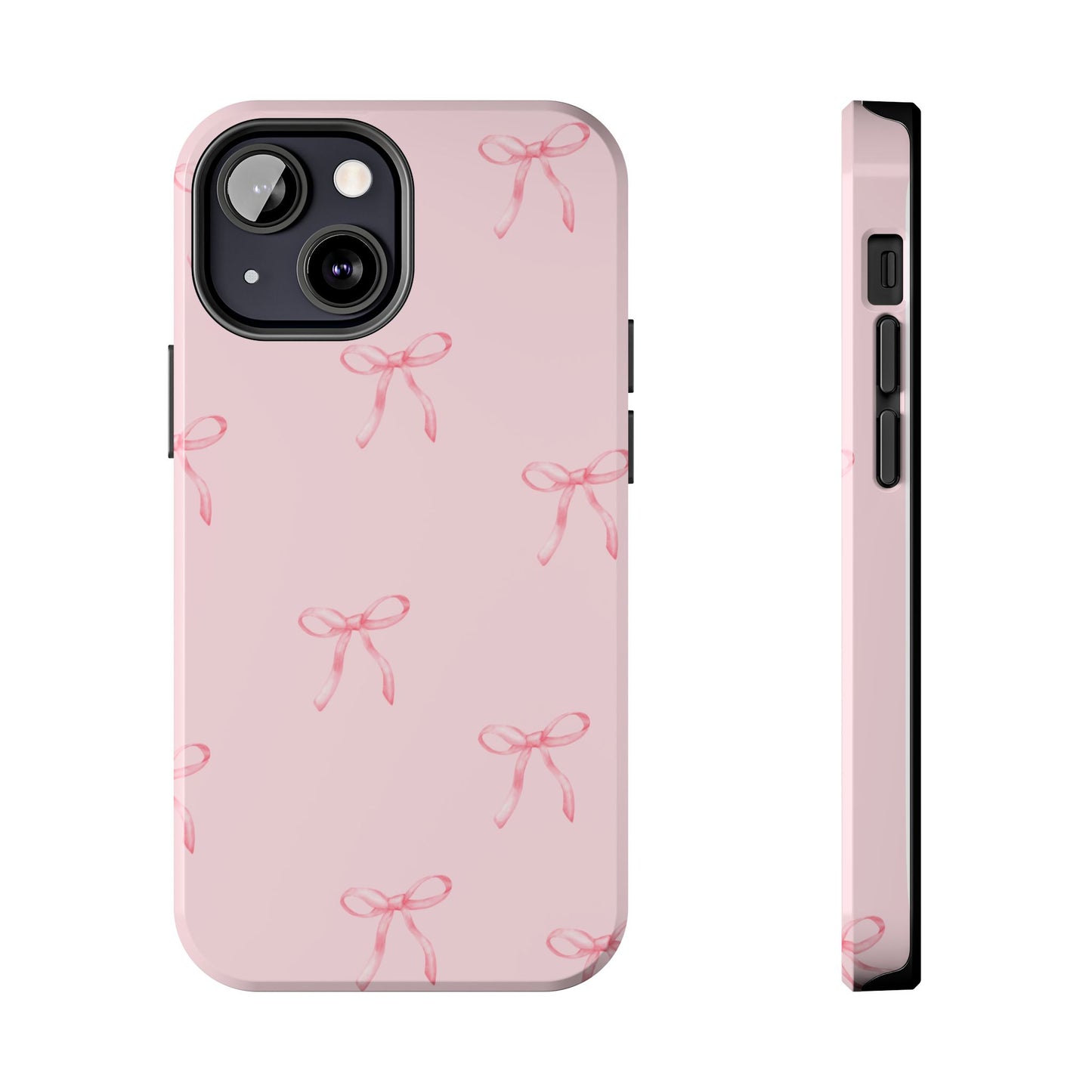 Chic Pink Ribbon Tough Phone Case, Cute Phone Cover, Durable iPhone Case, Gift for Her, Stylish Smartphone Protection