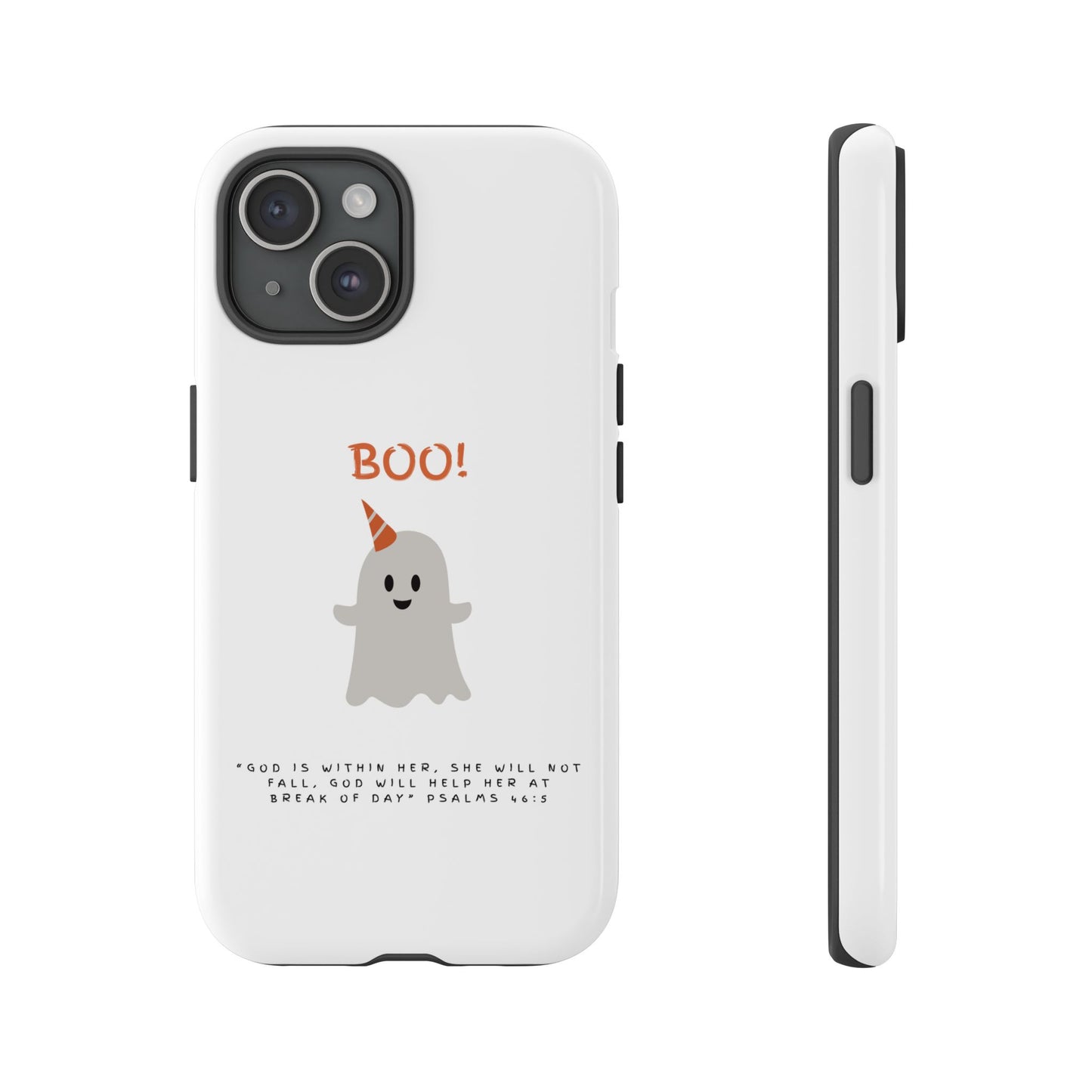 Ghost-Themed Phone Case, Fall Decor, Halloween Gift, Cute Phone Cover, Motivational Quote, Fun Tech Accessory