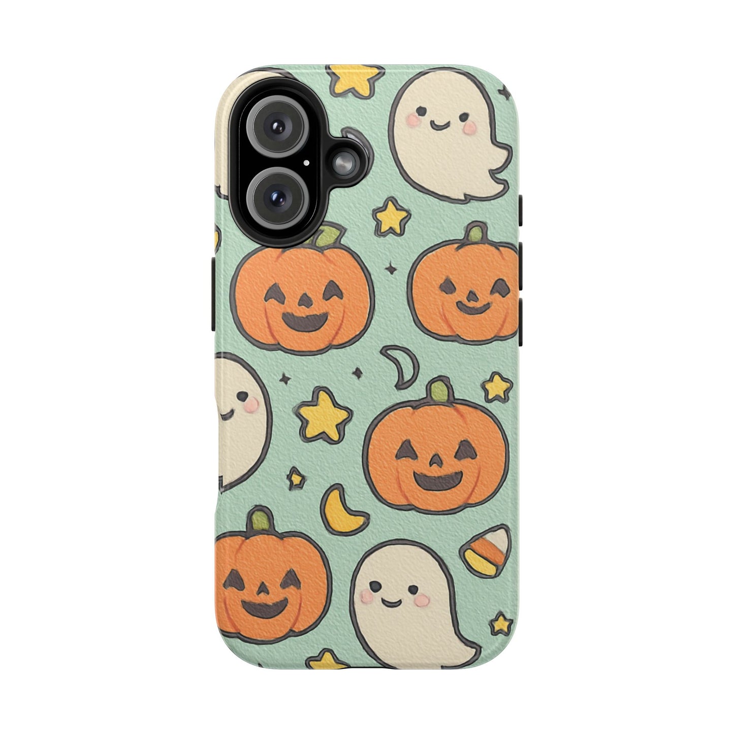 Cute Pumpkin-Themed Tough Phone Cases, Fall Phone Protector, Halloween Gift, Kawaii Phone Case for Kids and Teens, Trendy Gadget Accessory