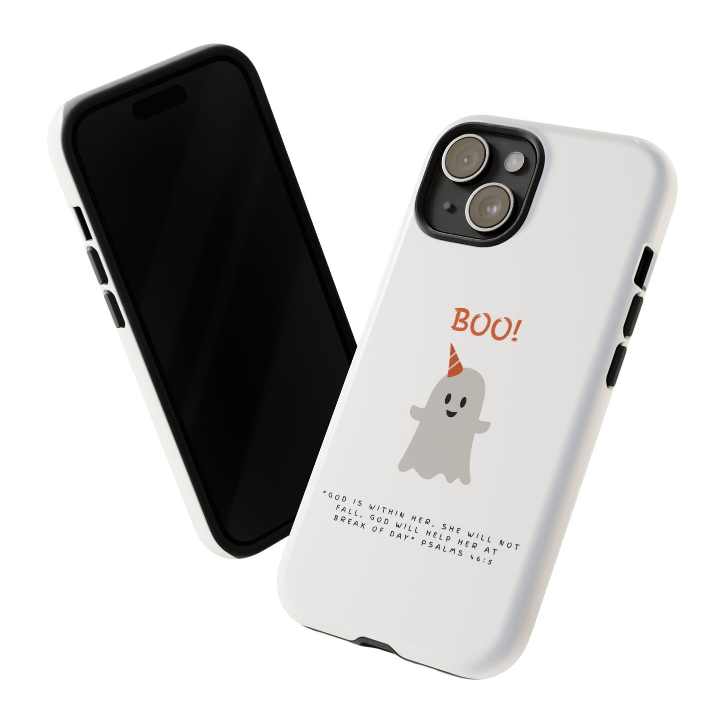 Ghost-Themed Phone Case, Fall Decor, Halloween Gift, Cute Phone Cover, Motivational Quote, Fun Tech Accessory