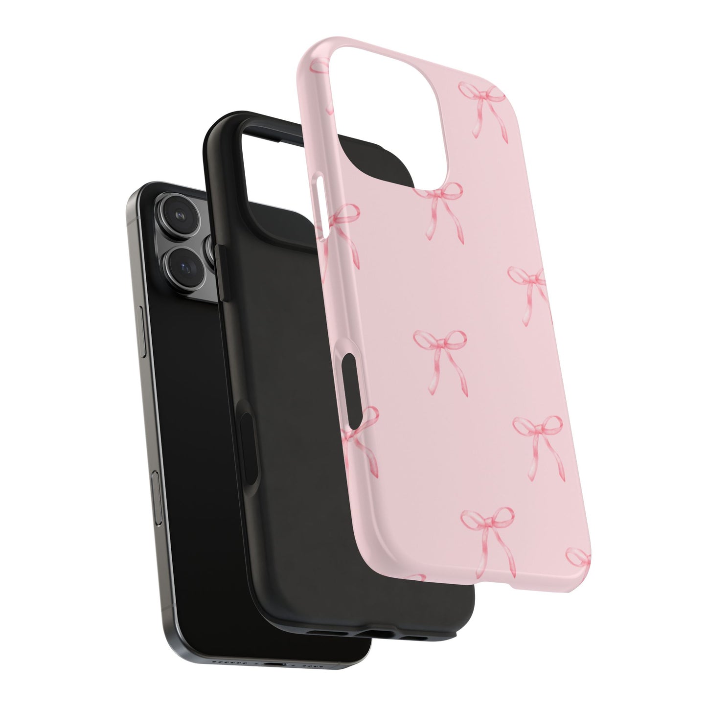 Chic Pink Ribbon Tough Phone Case, Cute Phone Cover, Durable iPhone Case, Gift for Her, Stylish Smartphone Protection