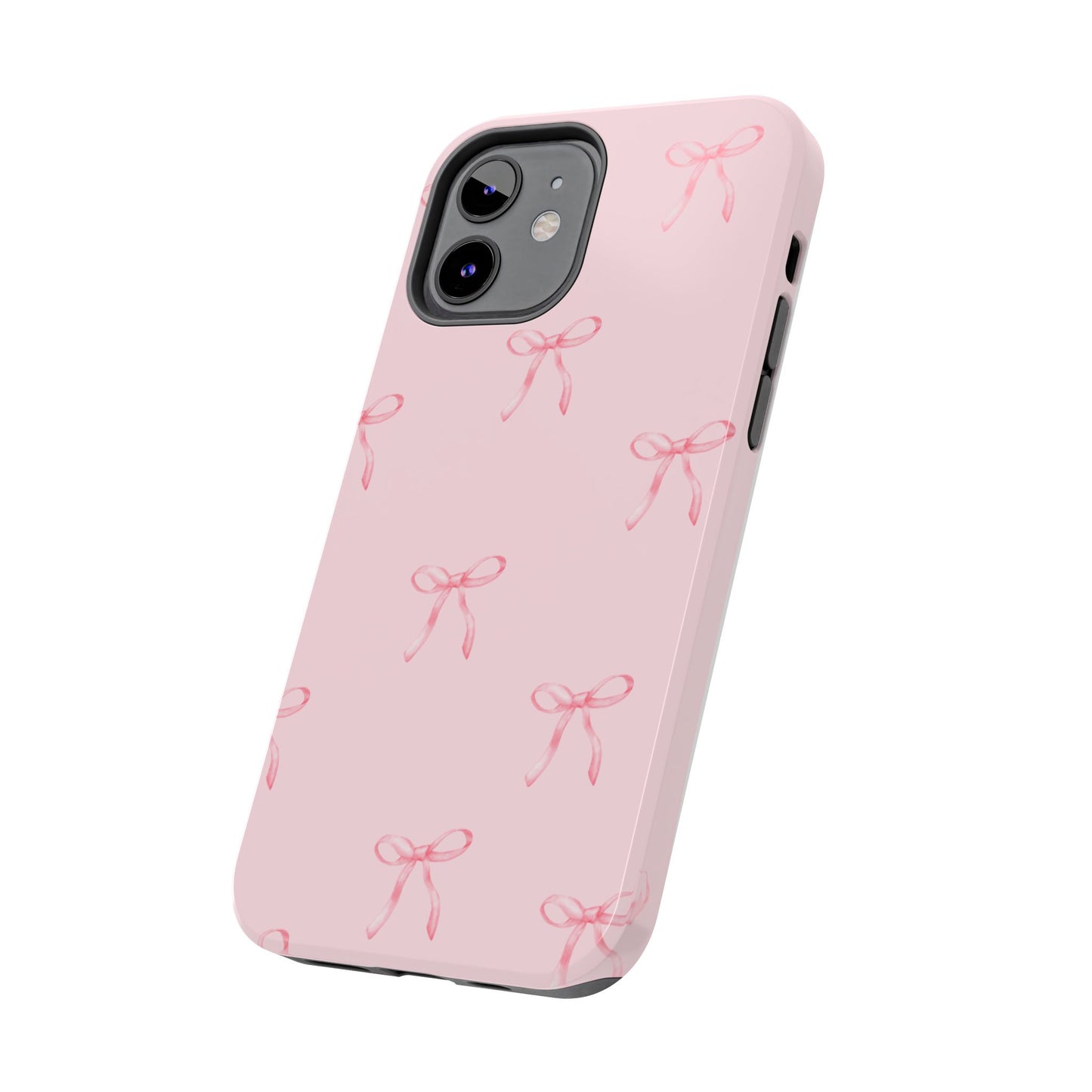 Chic Pink Ribbon Tough Phone Case, Cute Phone Cover, Durable iPhone Case, Gift for Her, Stylish Smartphone Protection