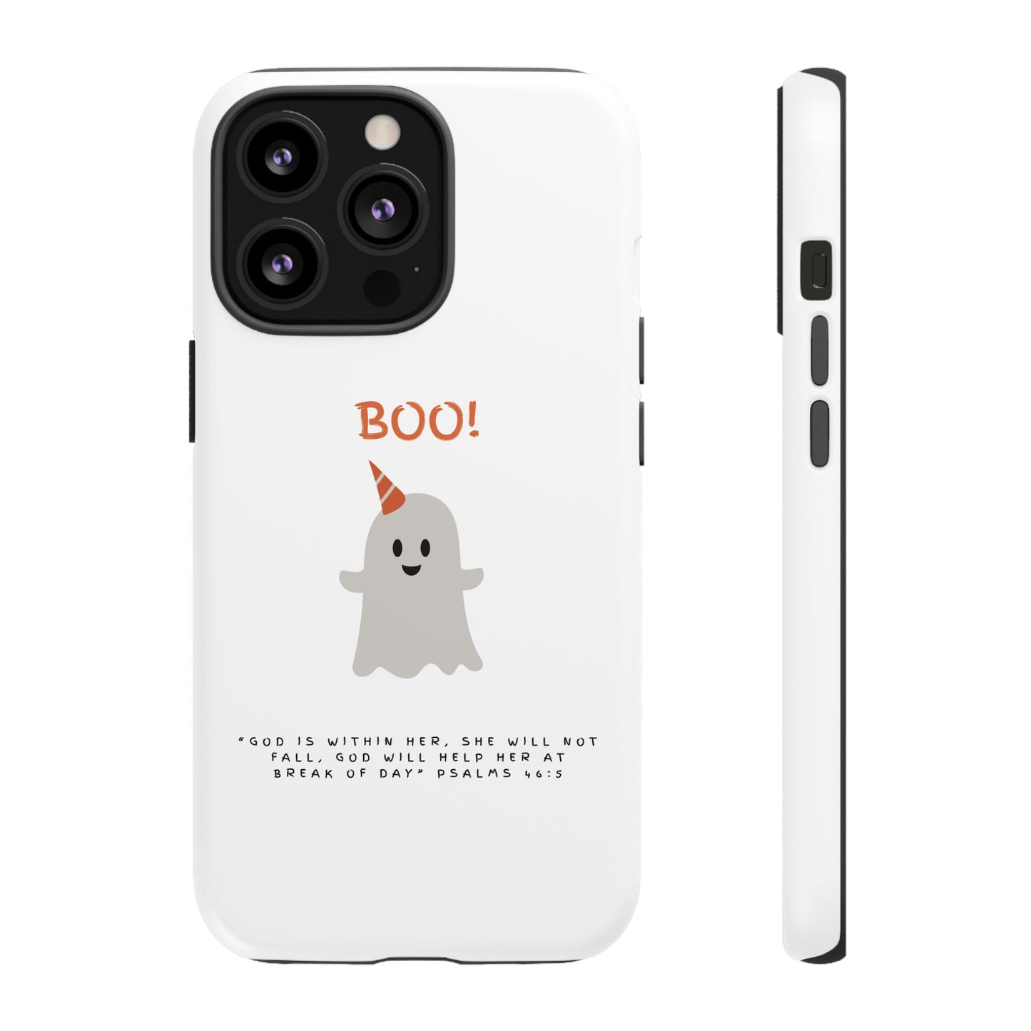 Ghost-Themed Phone Case, Fall Decor, Halloween Gift, Cute Phone Cover, Motivational Quote, Fun Tech Accessory